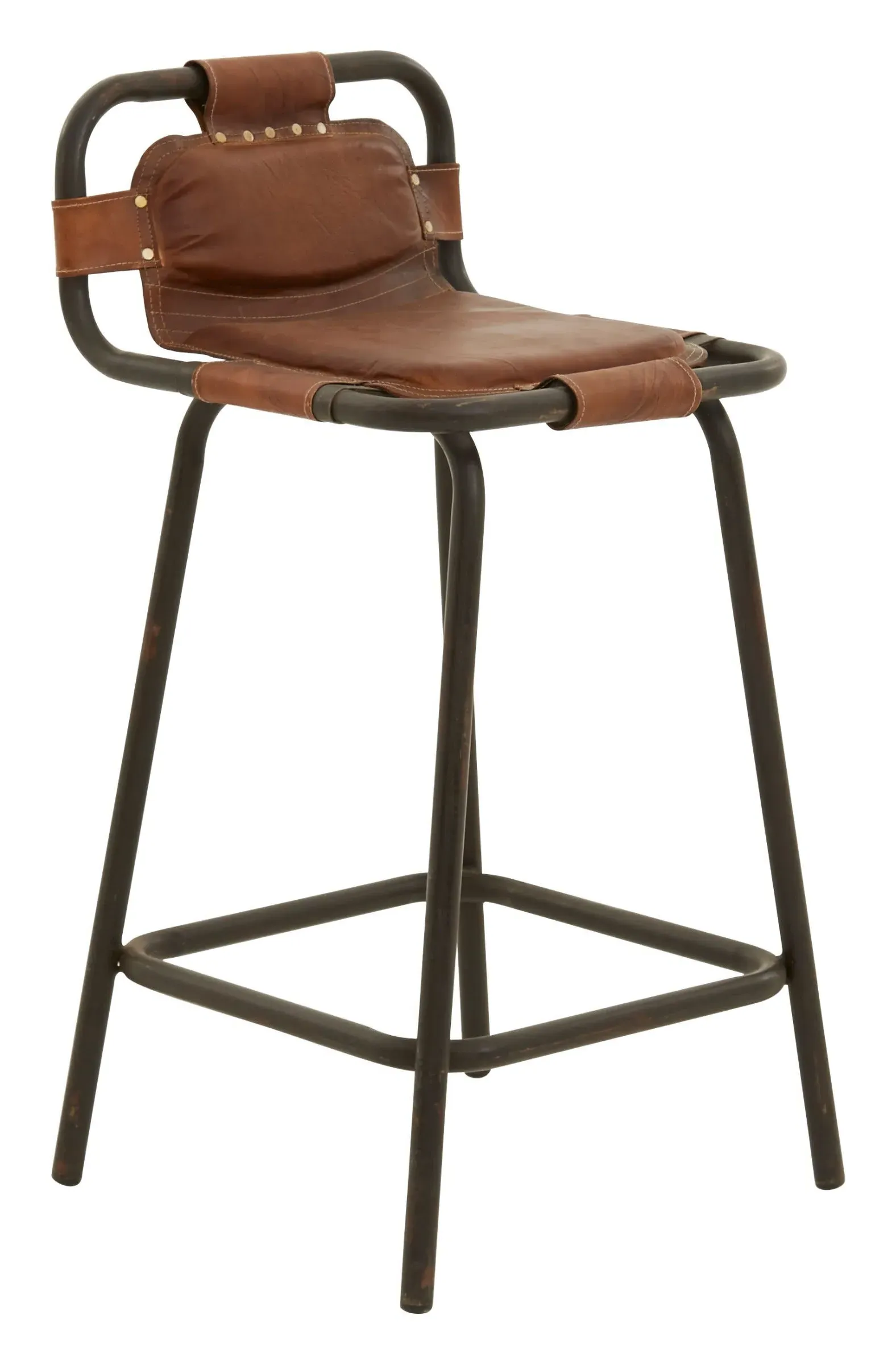Meisel Bar Stool - Brown, Leather image