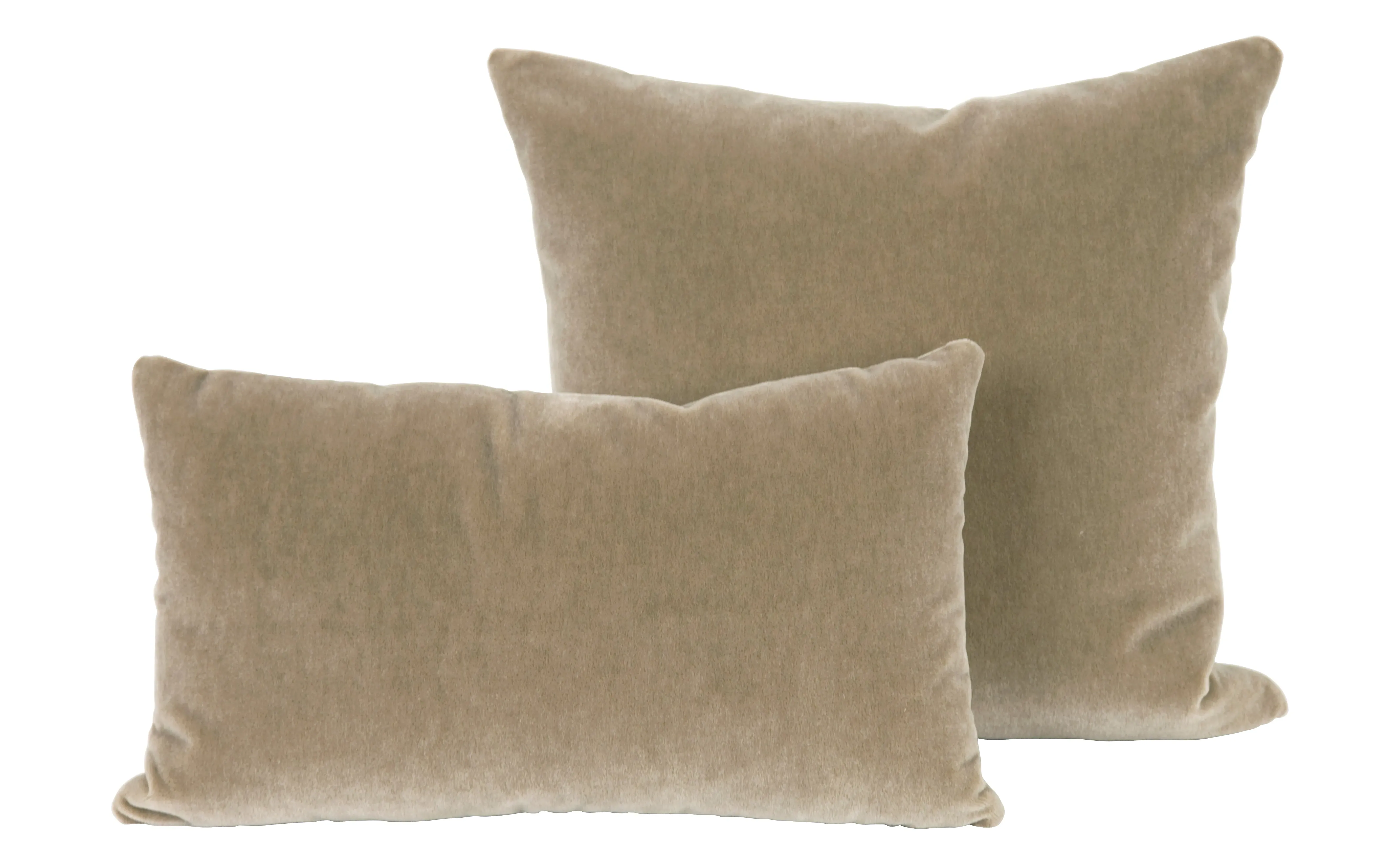 Mohair Throw Pillows - Cement, Linen
