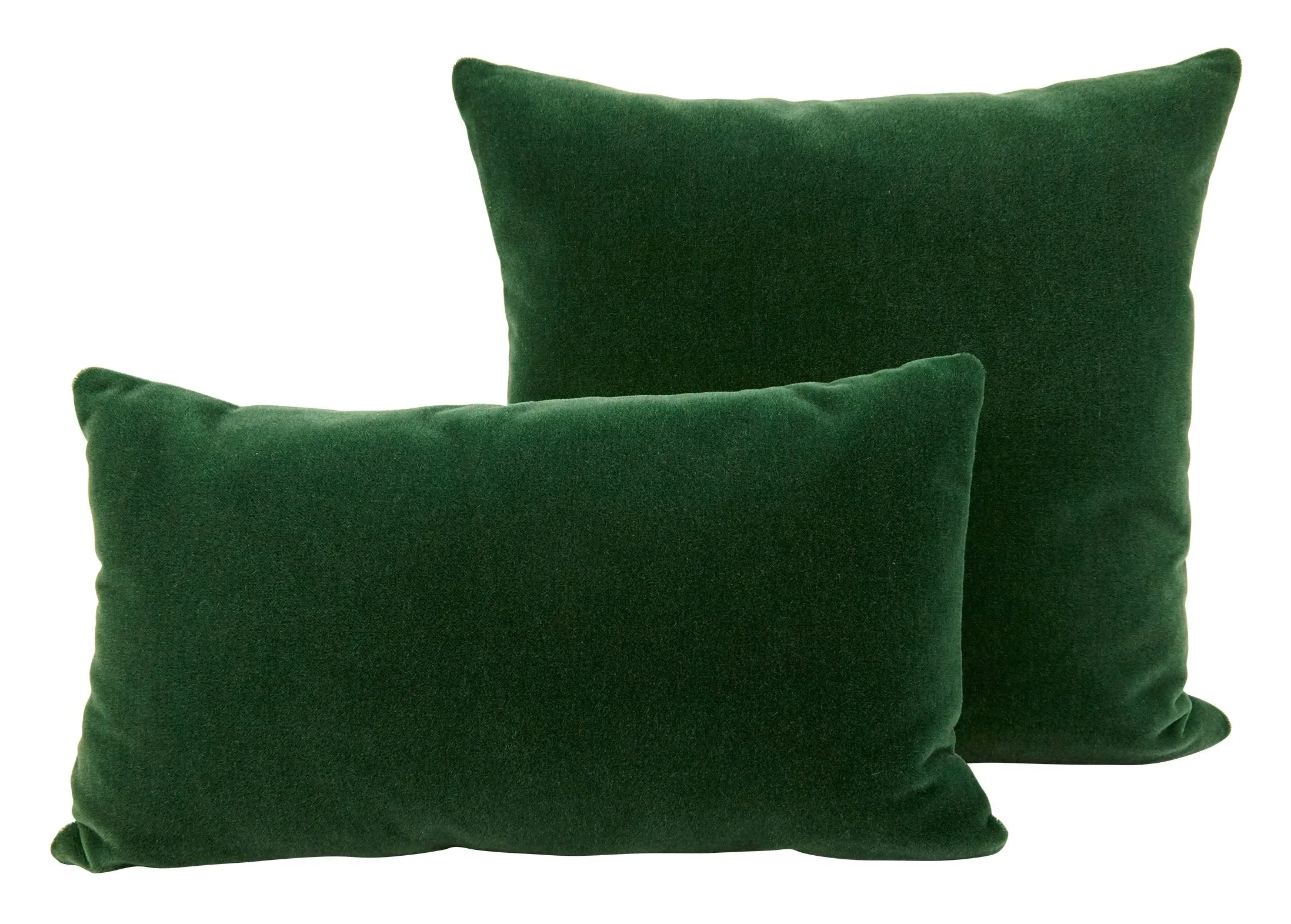 Mohair Throw Pillows - Emerald