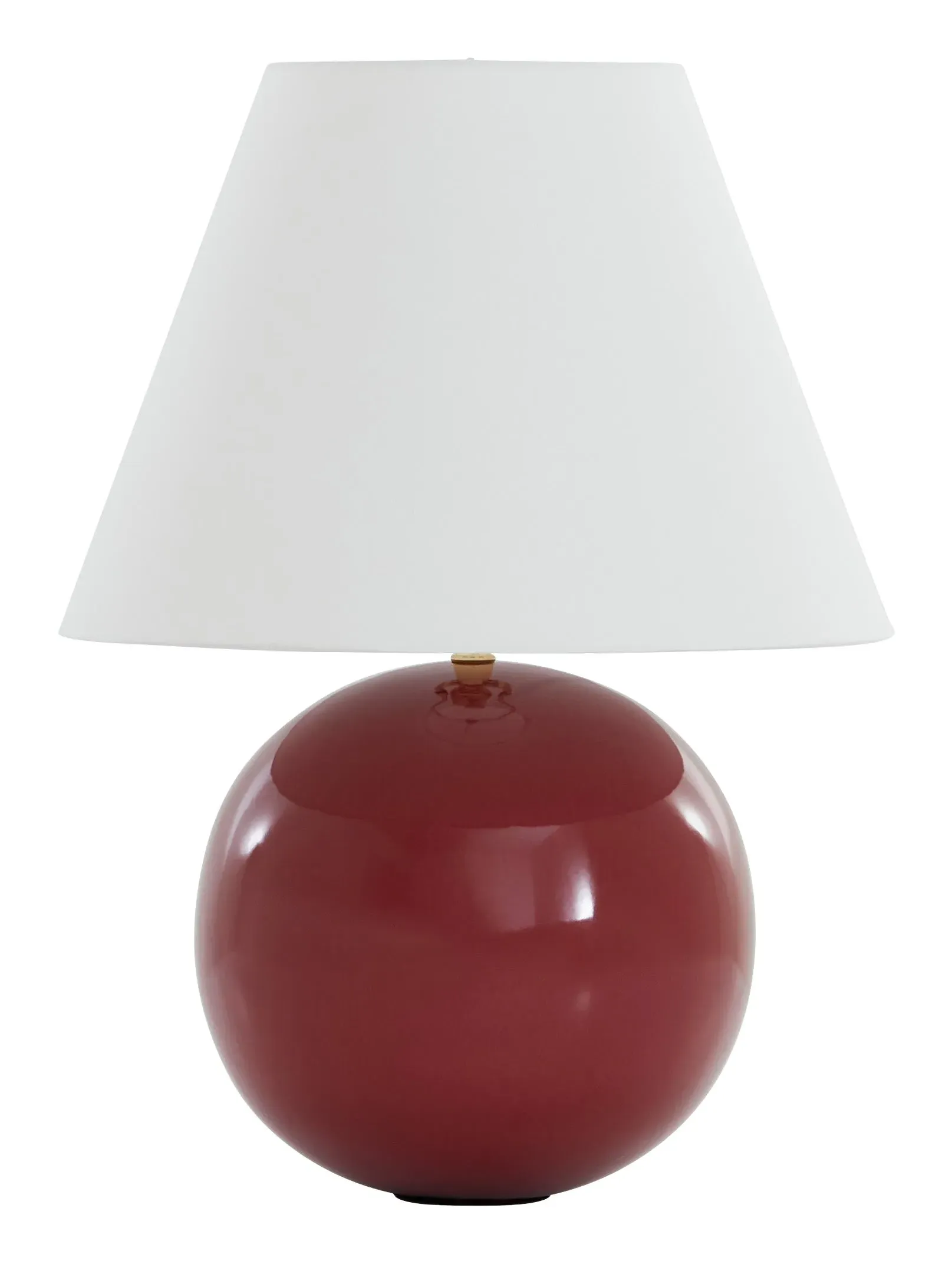 Mortimer Table Lamp with Empire Shade - Oxblood, Ceramic image