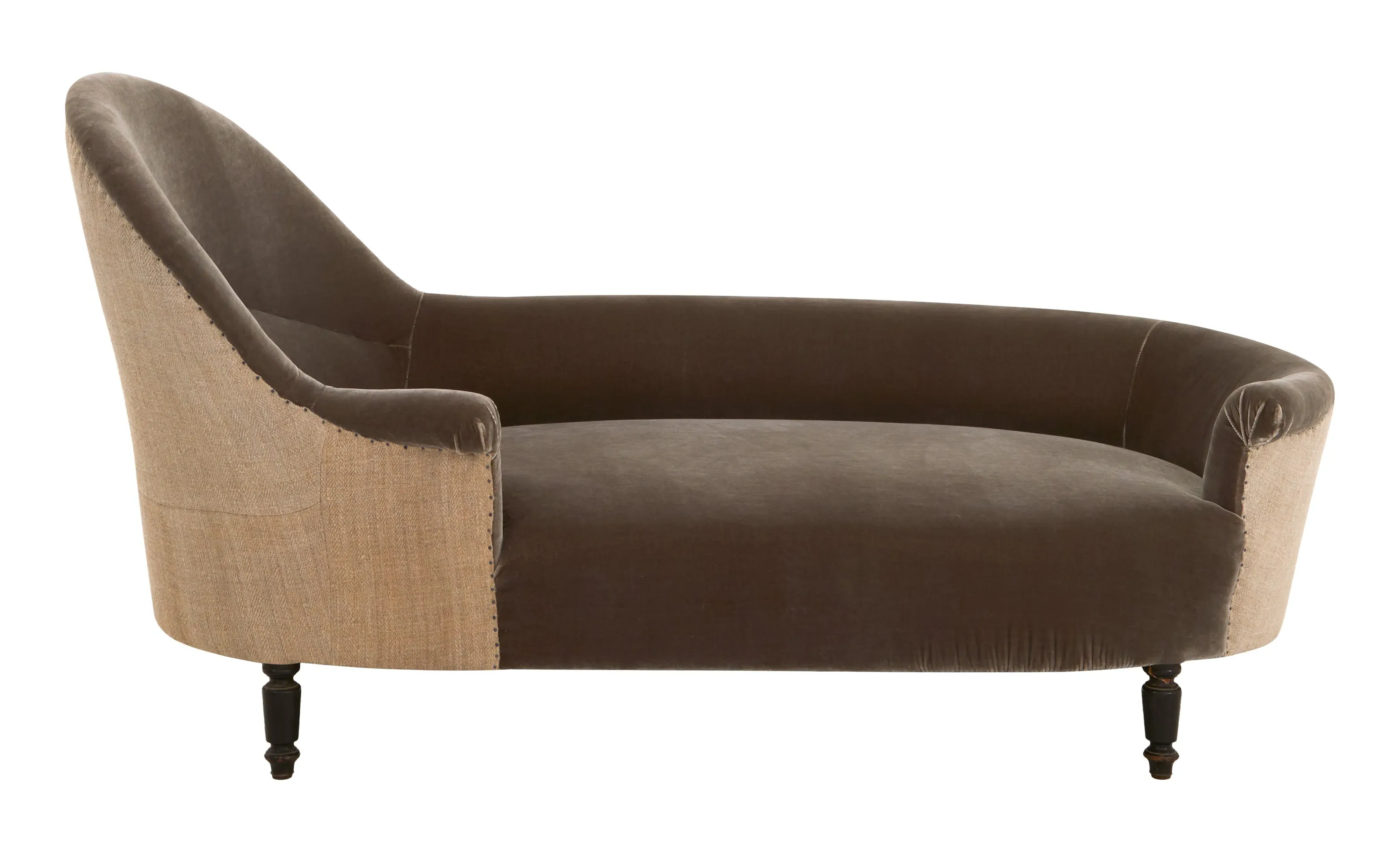 Napoleon III Chaise Lounge - Mink, Velvet image