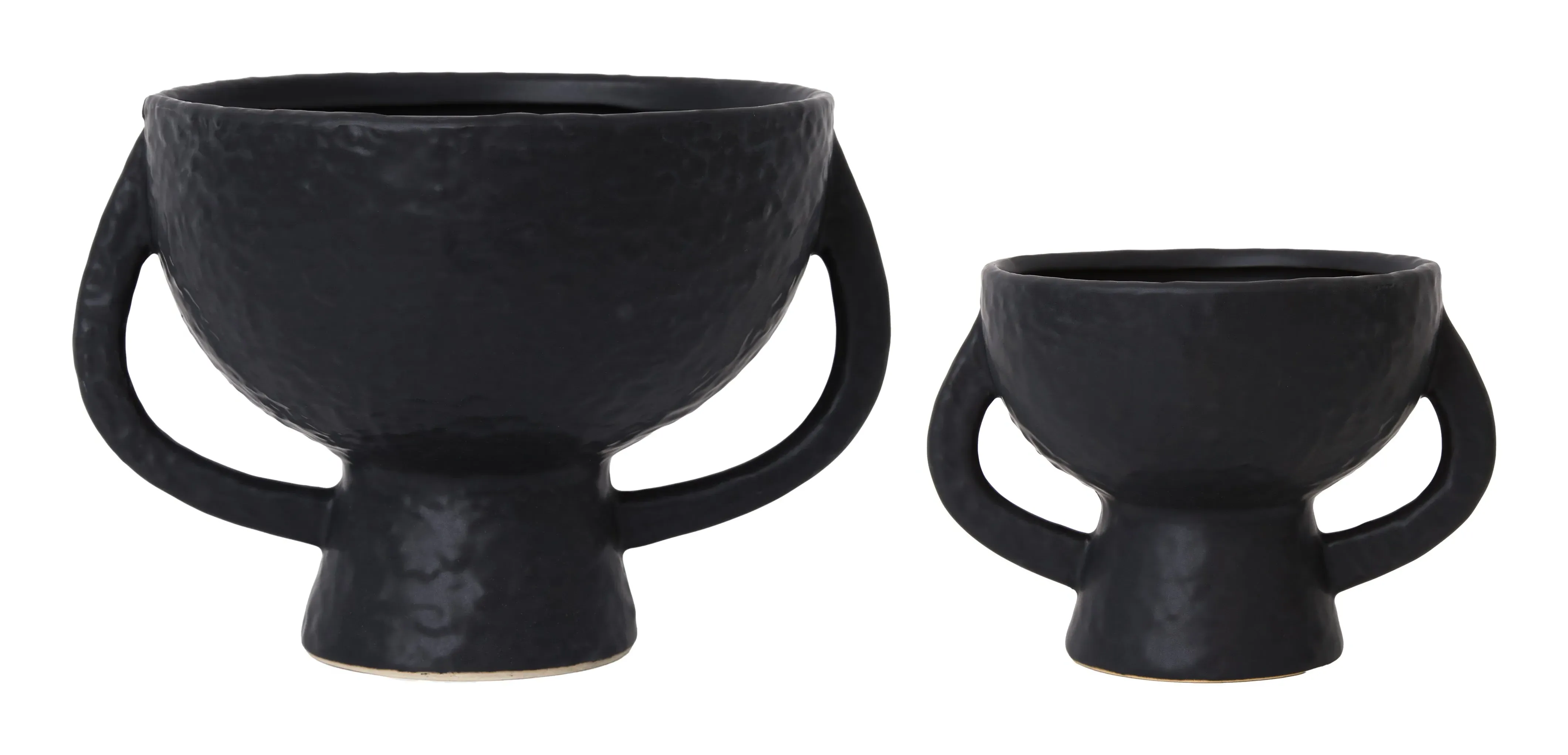 Naya Large Footed Bowl - Black, Ceramic