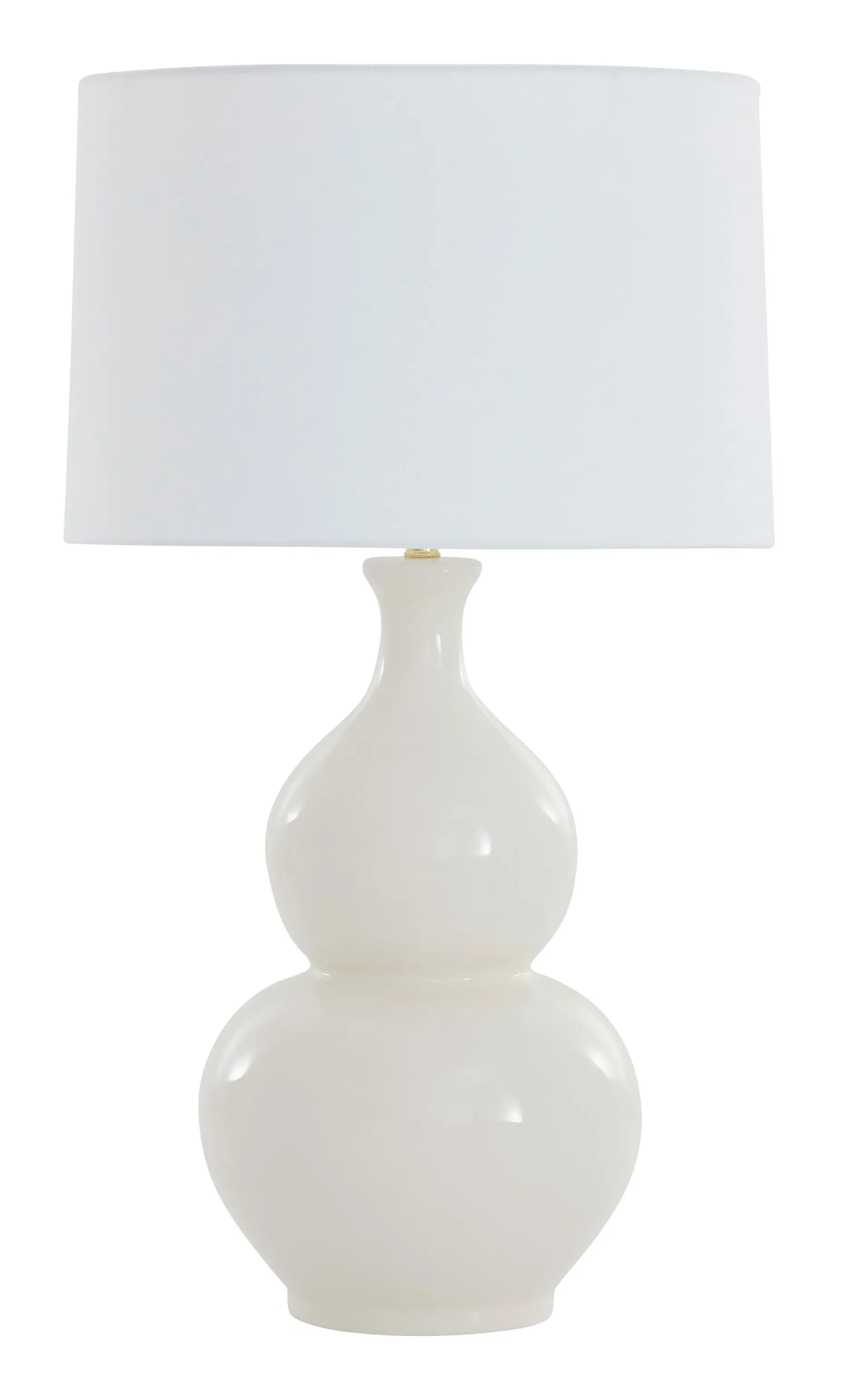 Nellie Gourd-Shaped Table Lamp - Cream, Ceramic image