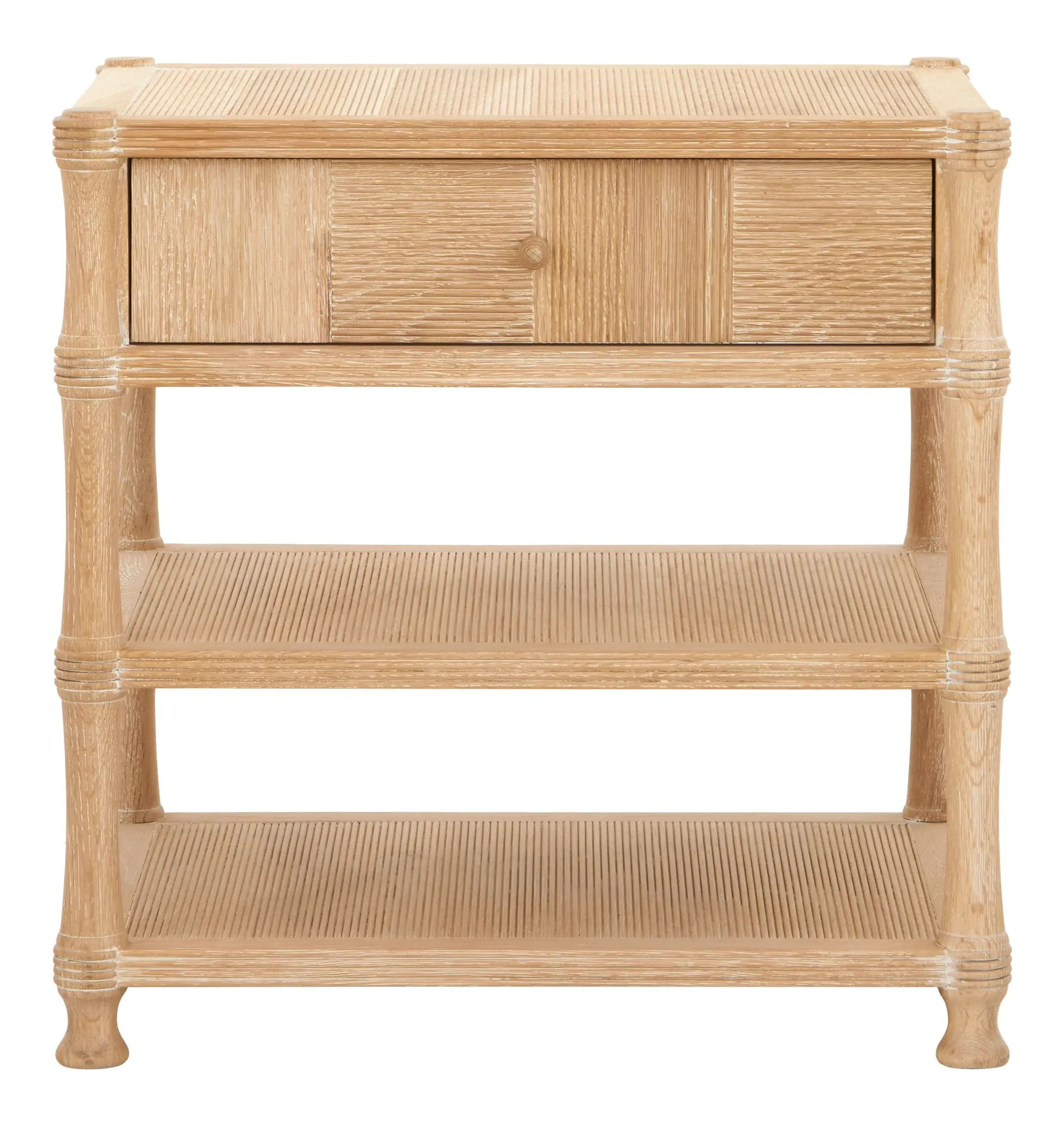 Nia Nightstand with Storage - Oak image