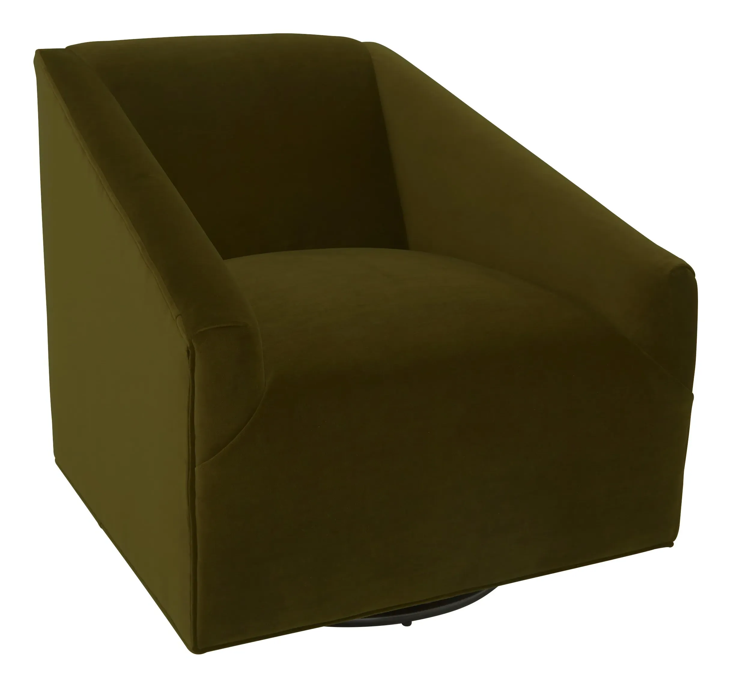 Nolan Swivel Chair - Olive, Velvet image