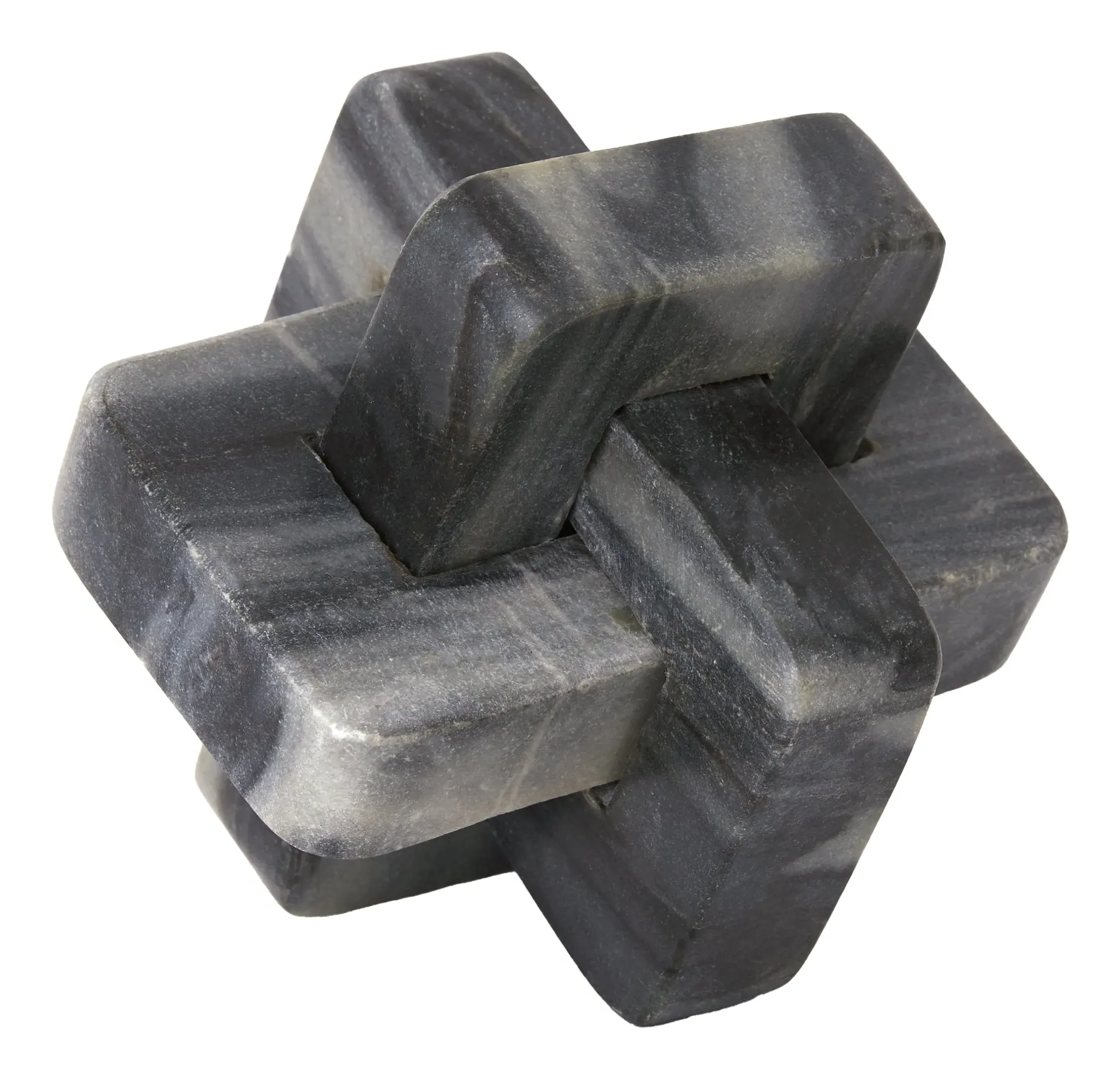 Odyssey Geometric Sculpture - Grey, Marble image