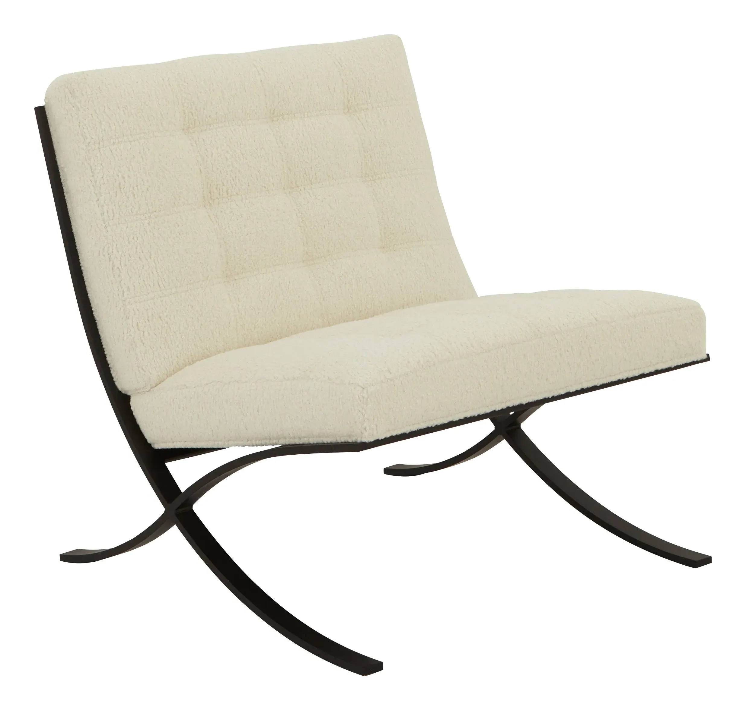 Ojai Lounge Chair - Natural, Faux Shearling image