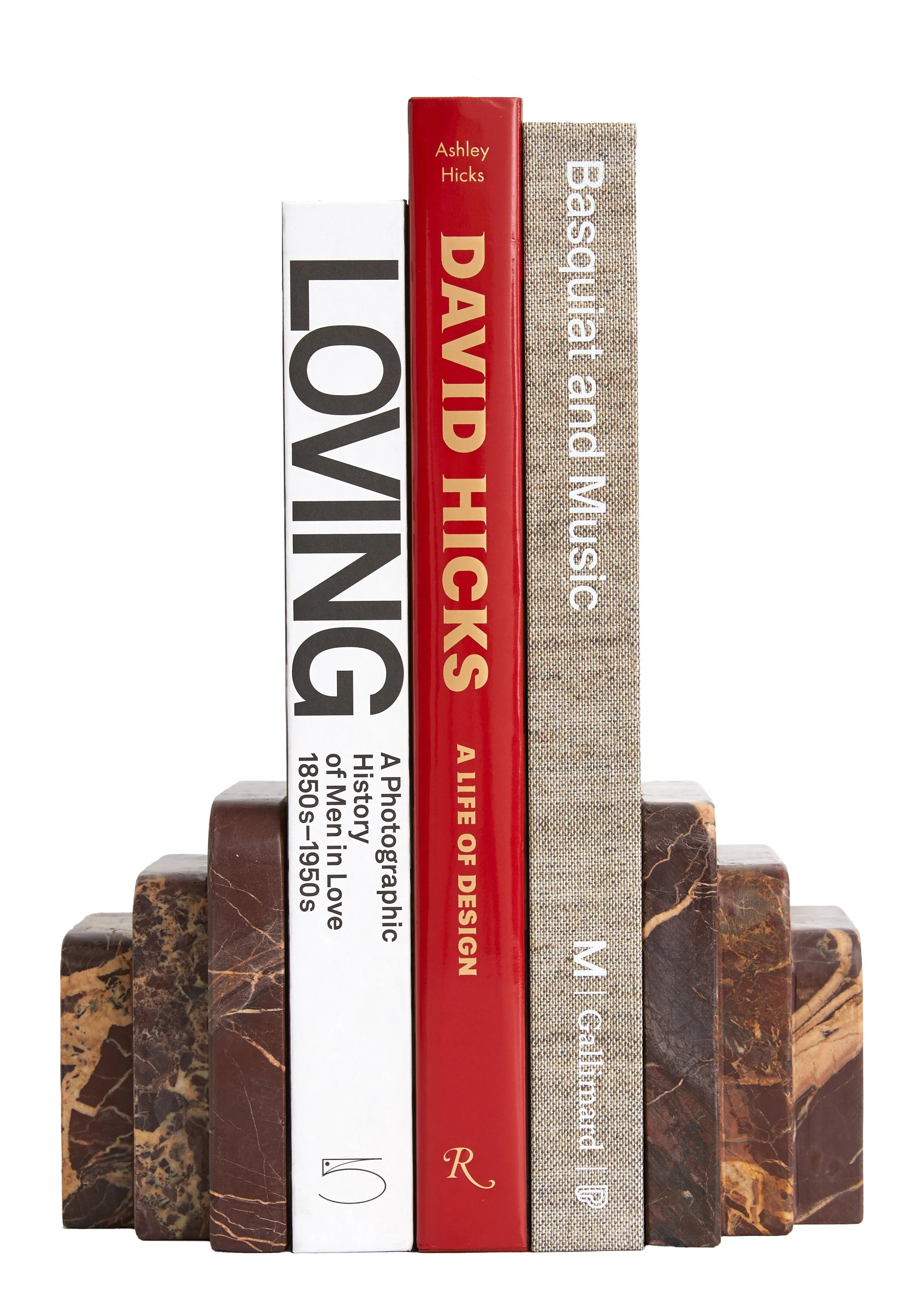 Palazzo Bookend - Burgundy, Rosso Levanto Marble image