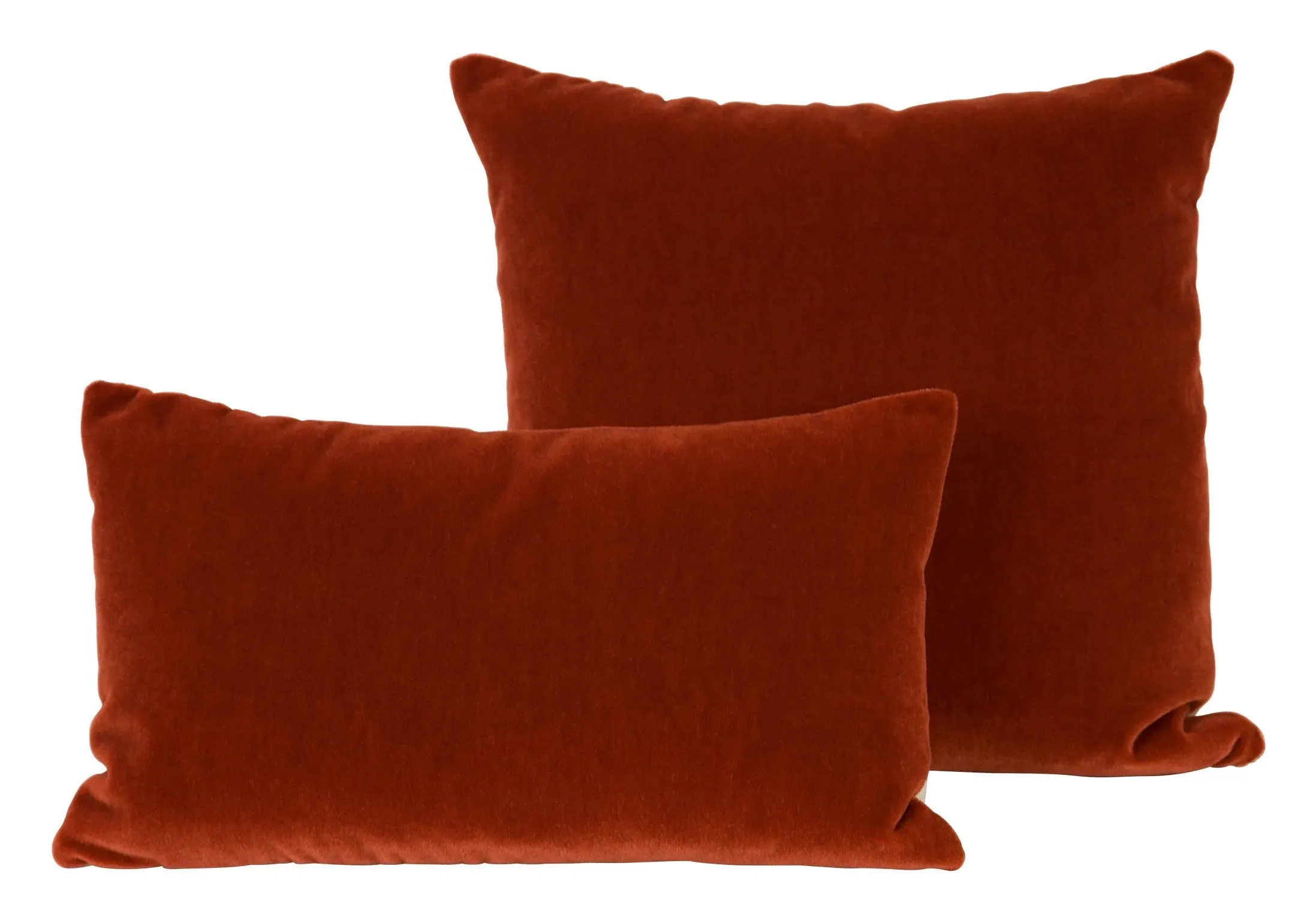 Persimmon Mohair Throw Pillows - Persimmon, Mohair image