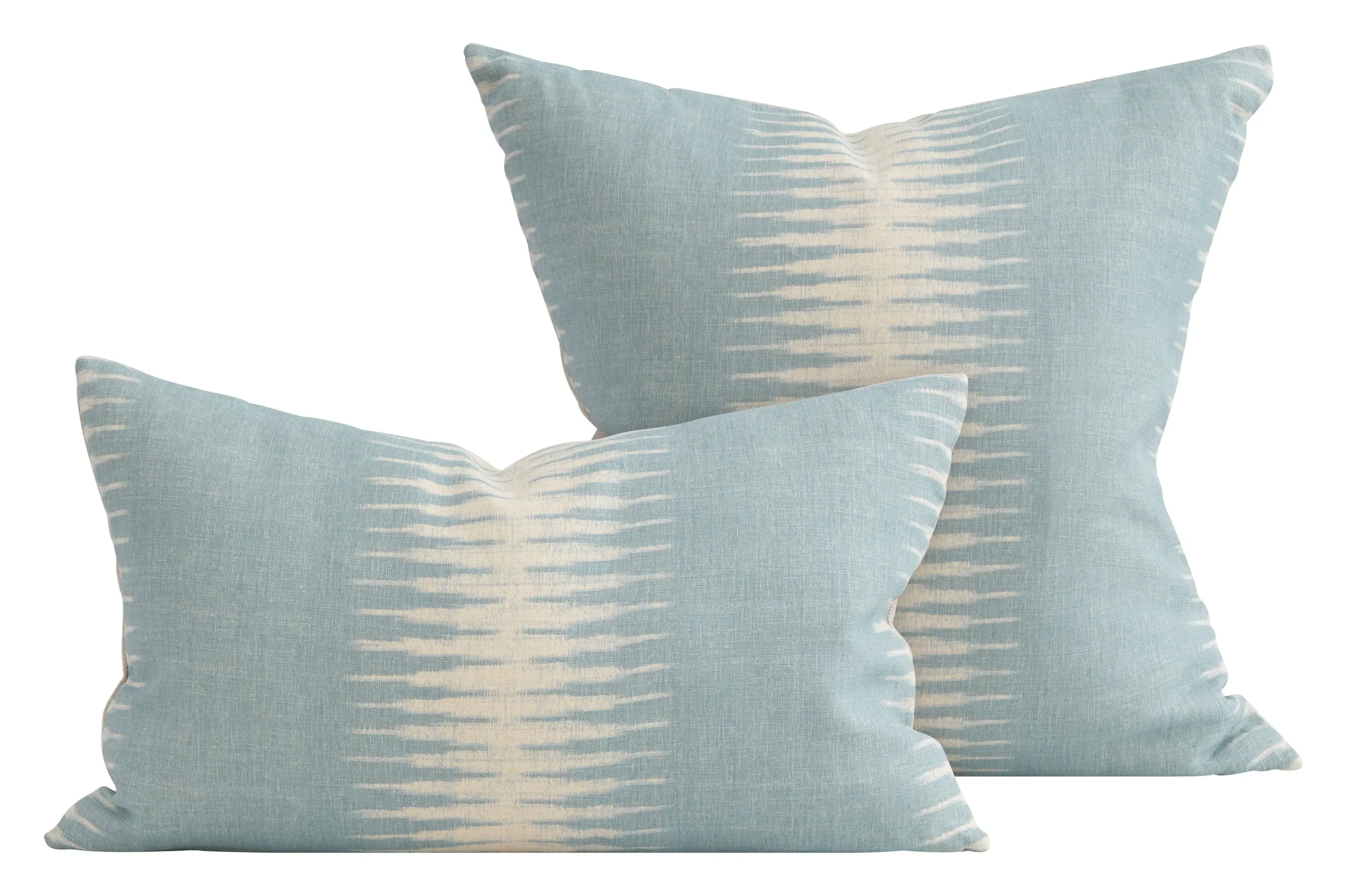 Peter Dunham Ikat Ocean Throw Pillow - Blue, Linen