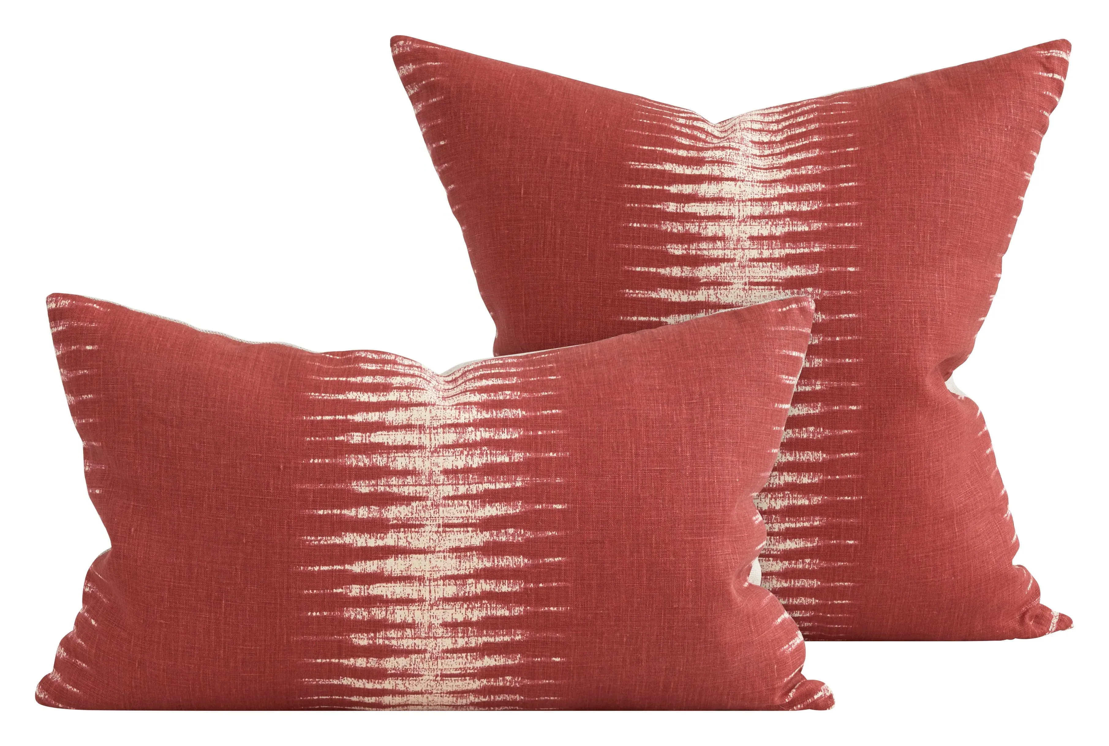 Peter Dunham Pomegranate Throw Pillow - Red, Linen