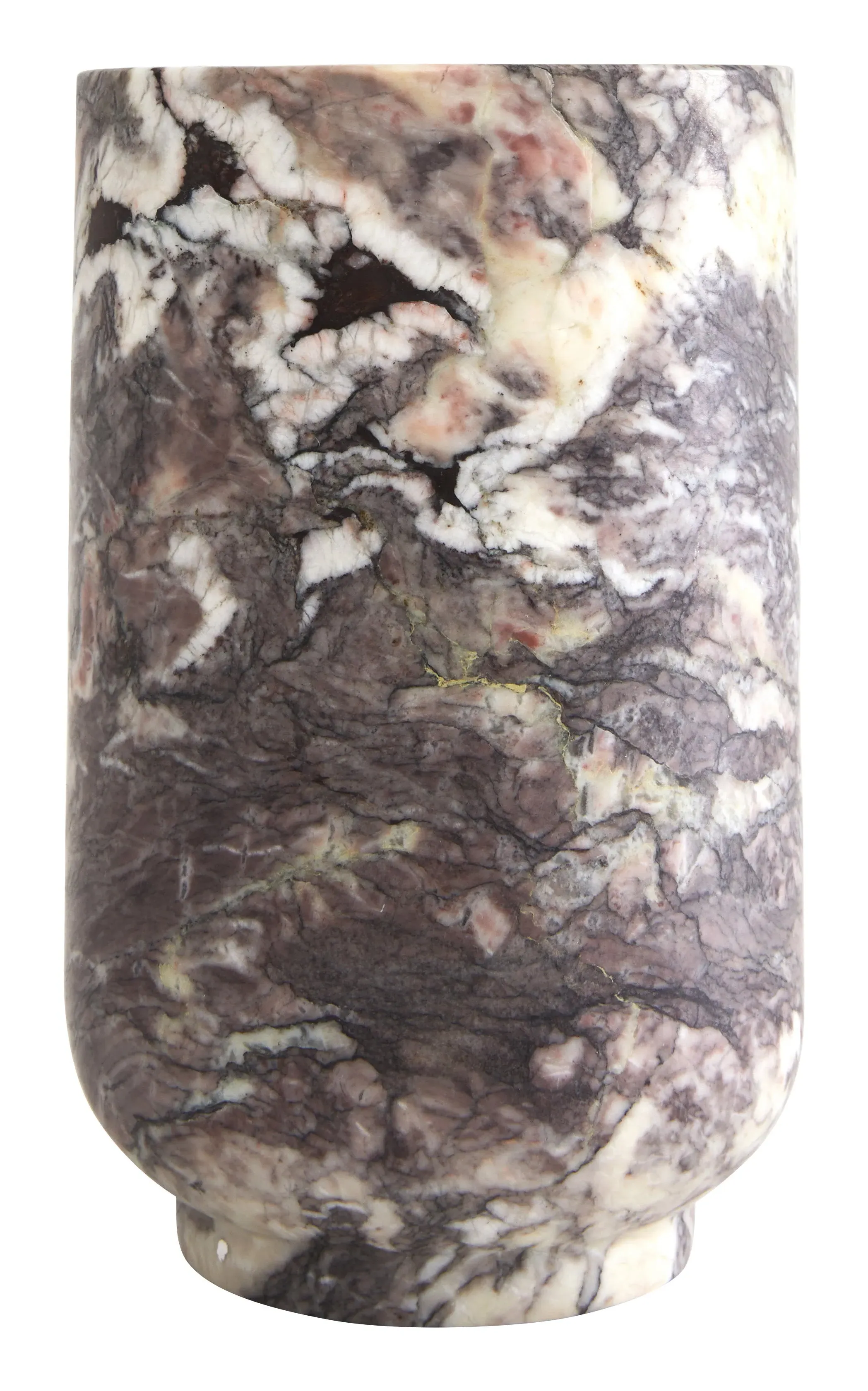 Pisa Cylindrical Vase - Grey, Marble image