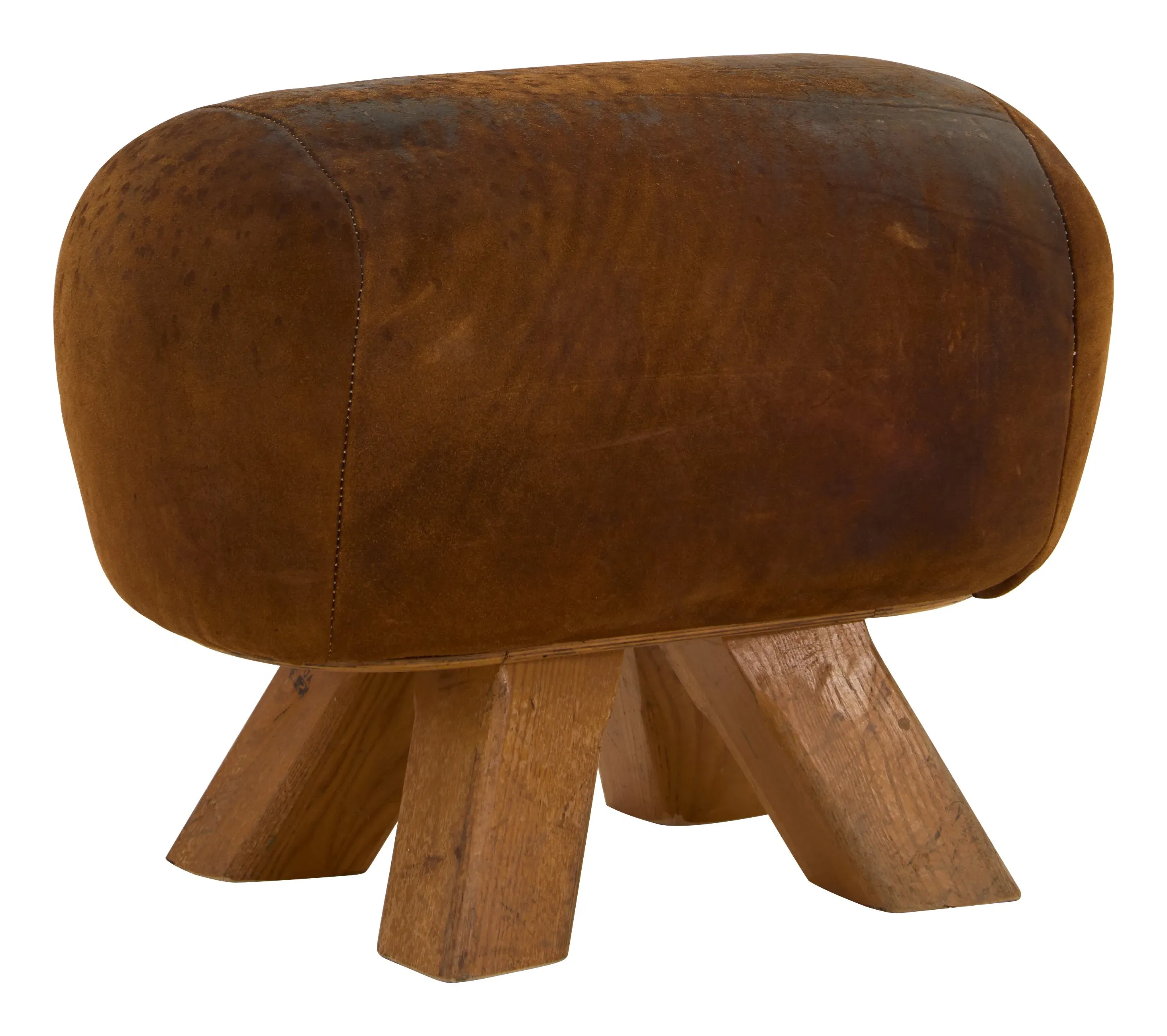 Pommel Horse Stool III - Suede, Wood