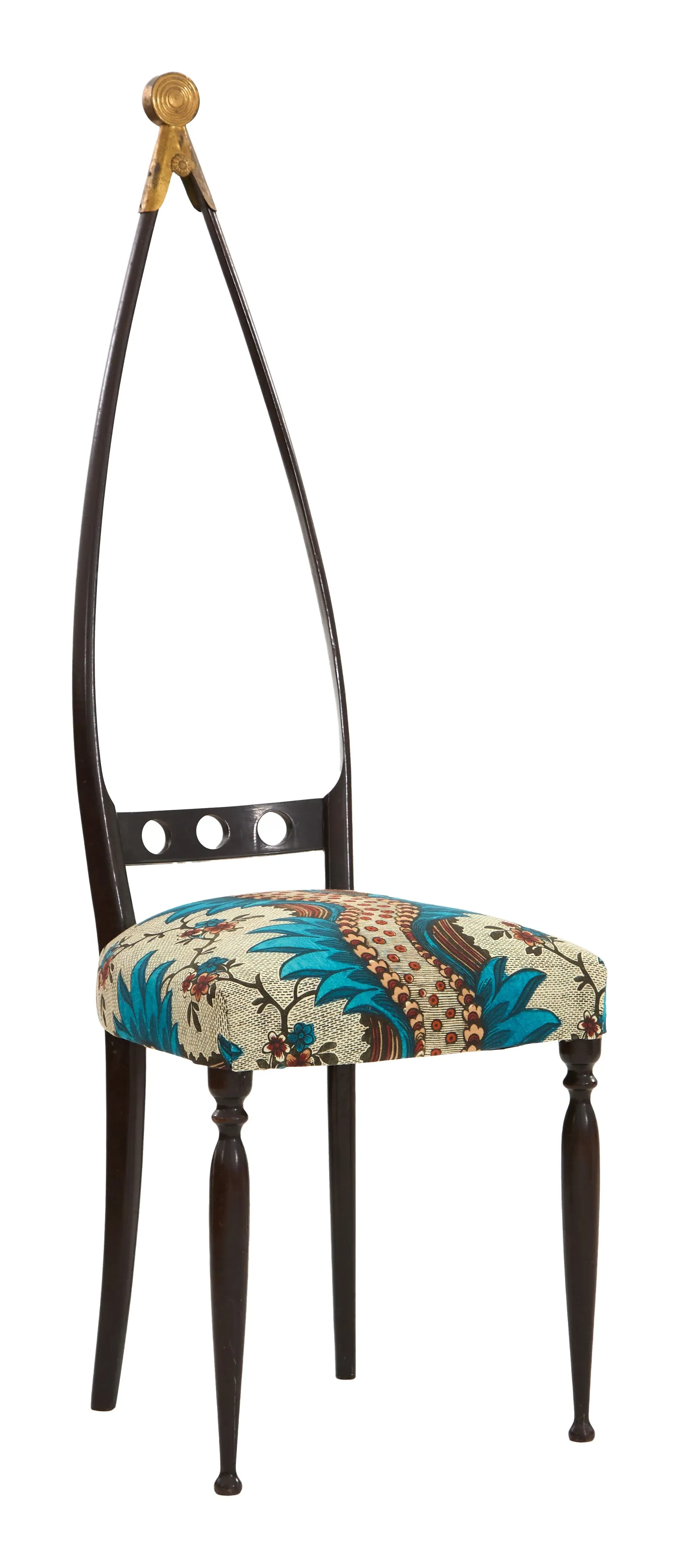 Pozzi Verga Side Chair - Black, Linen image