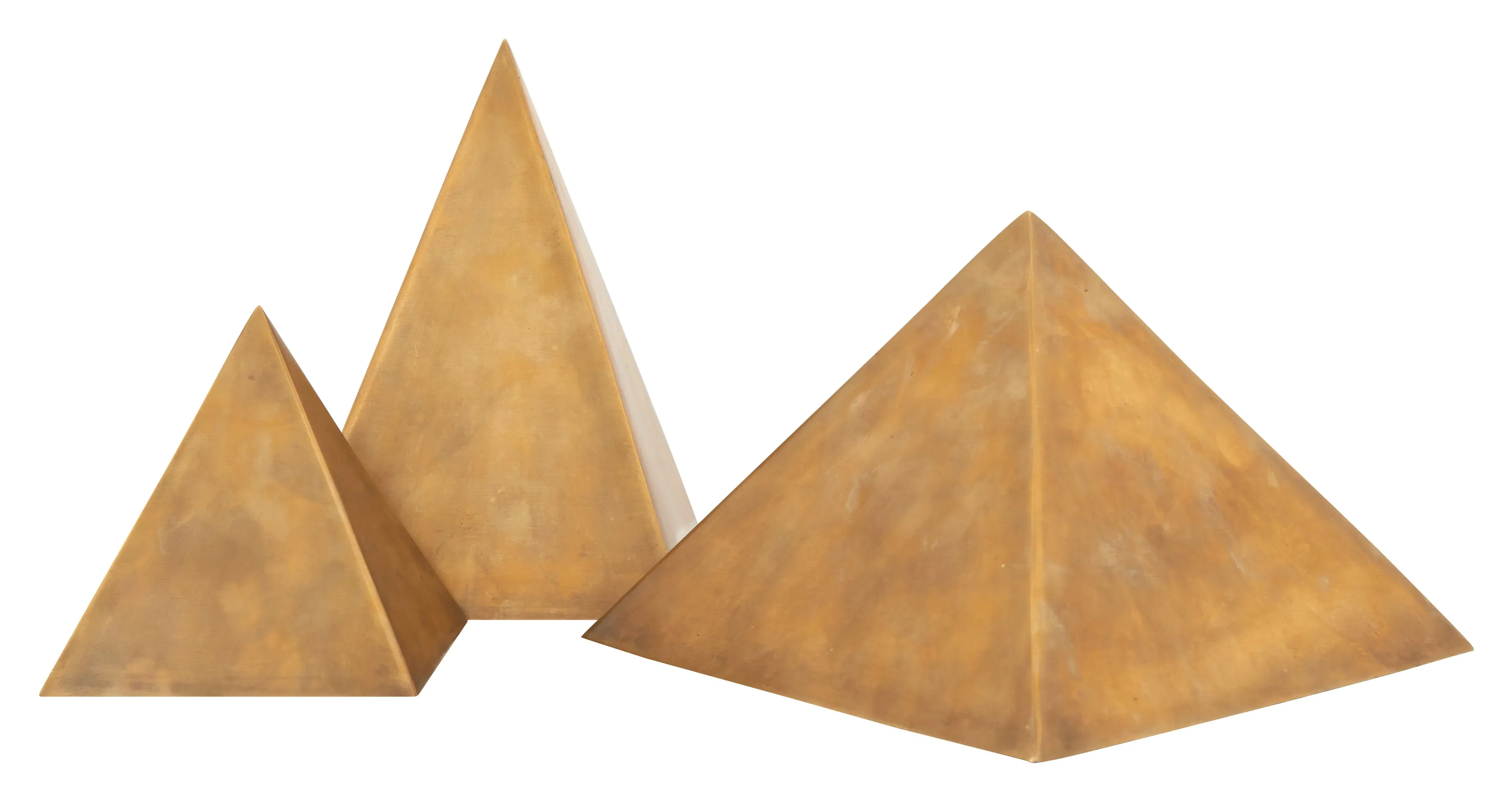 Pyramid Tabletop Sculpture - Brass