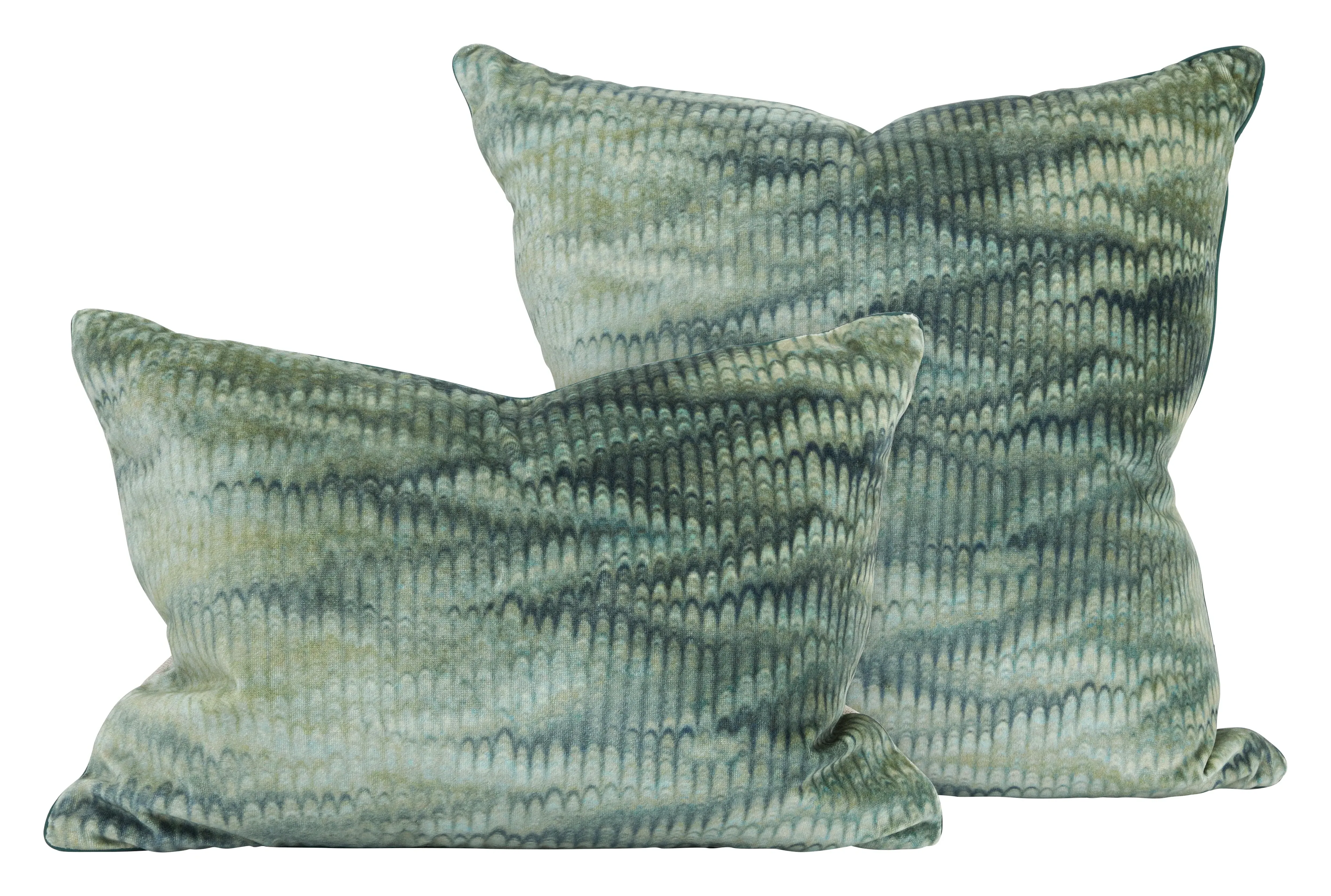 Pyrenees Throw Pillow - Green, Velvet image