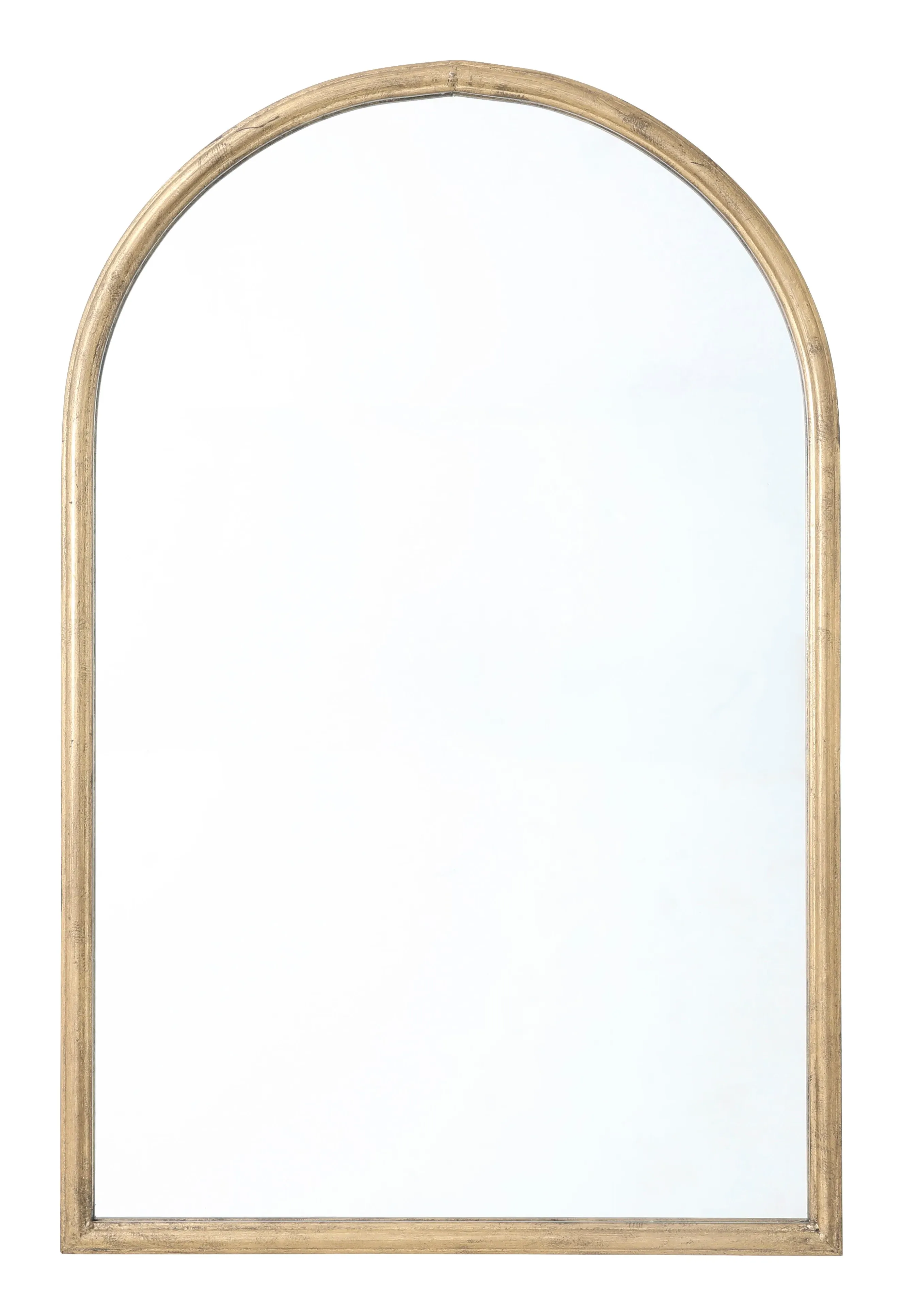Rhine Arched Wall Mirror - Weathered Brass, Metal