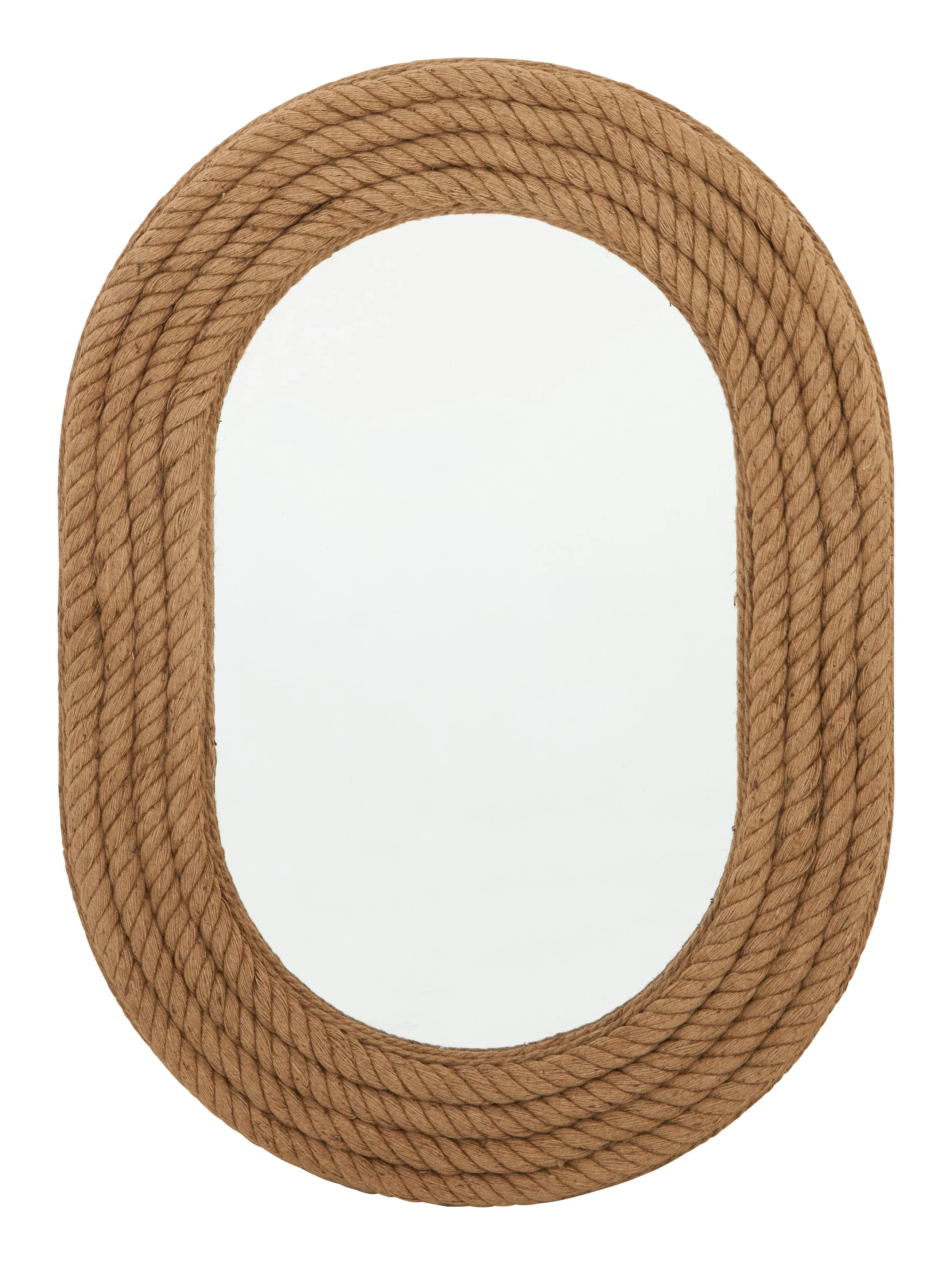 Roanoke Oval Mirror - Natural Rope image