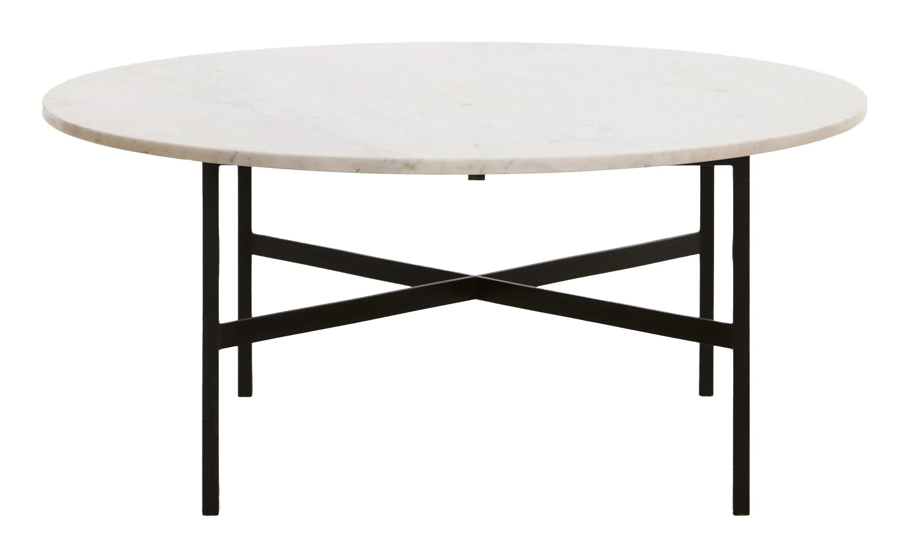 Round Coffee Table - White, Marble image