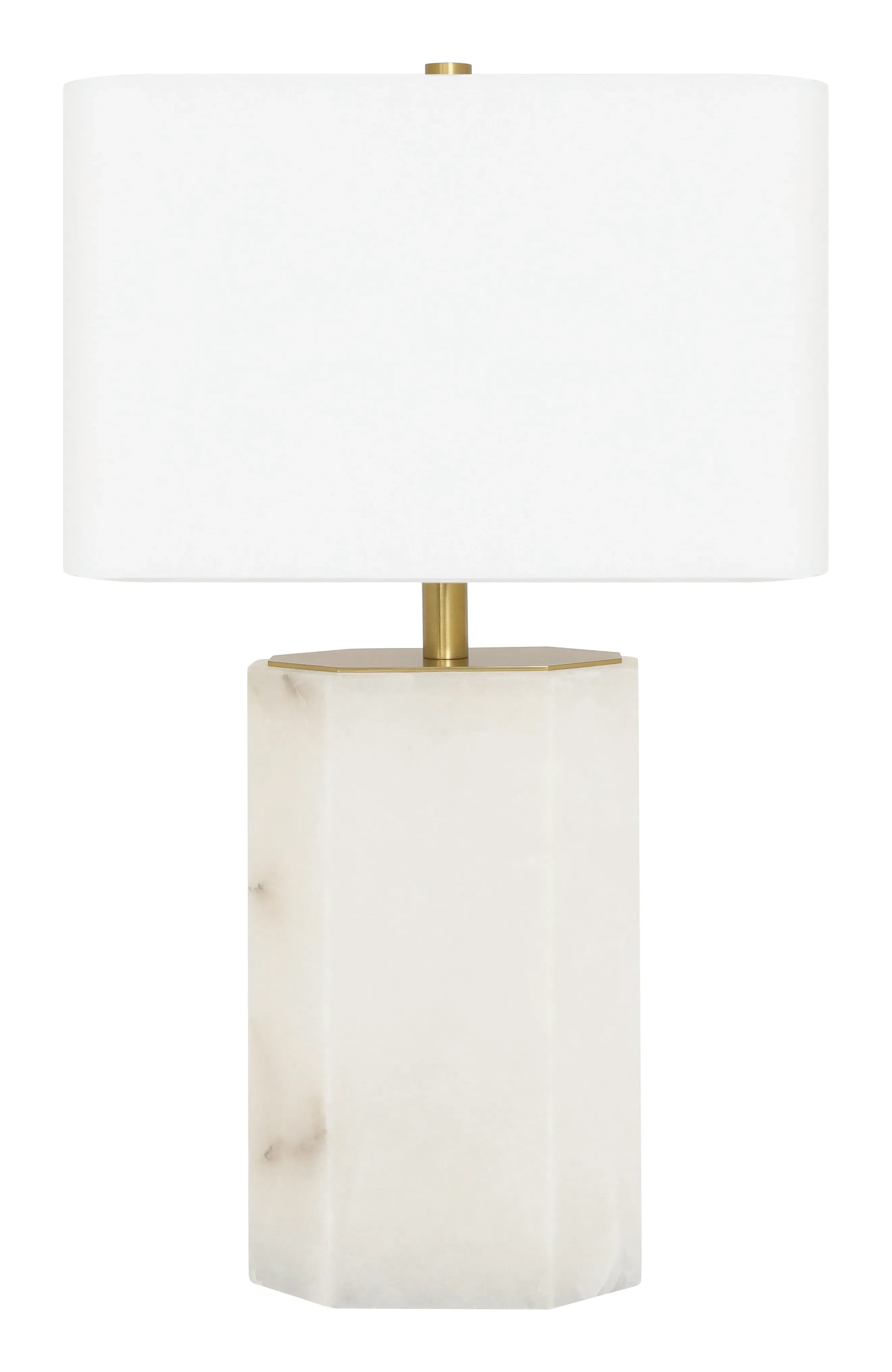 Sanctum Octagonal Table Lamp - White, Alabaster image