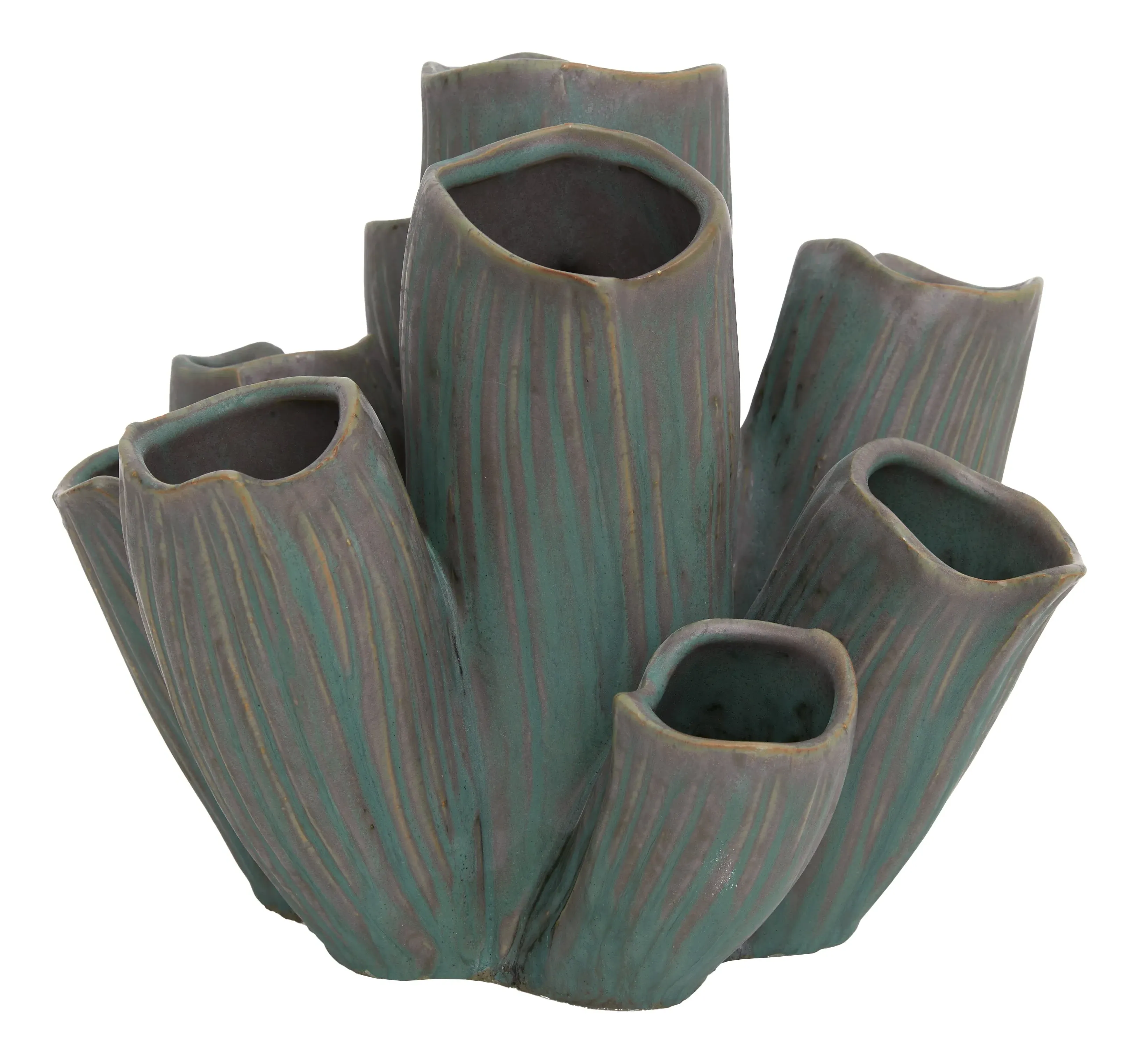 Shoal Coral-Inspired Vase - Turquoise, Ceramic image