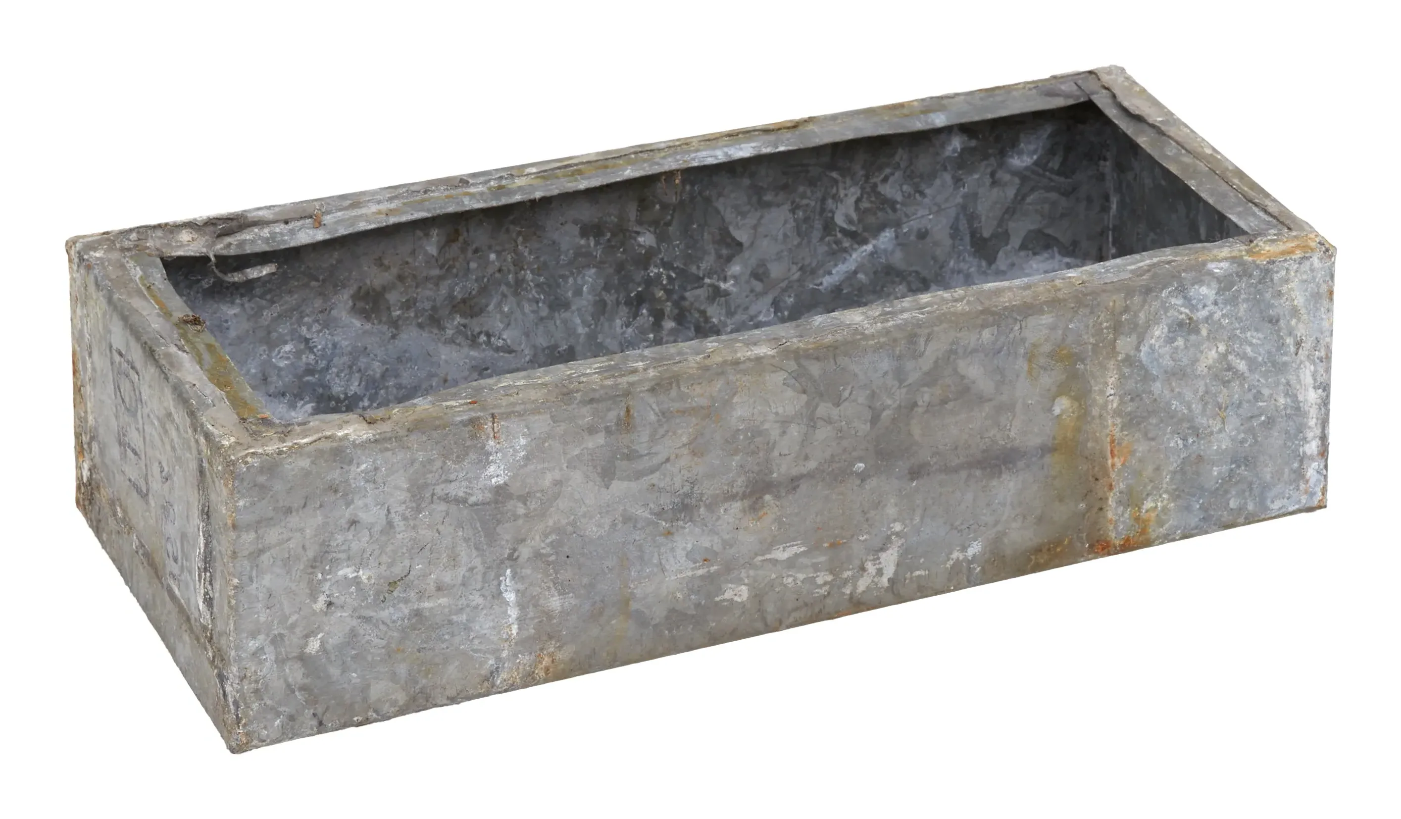 Small Zinc Trough - Patinated Metal image