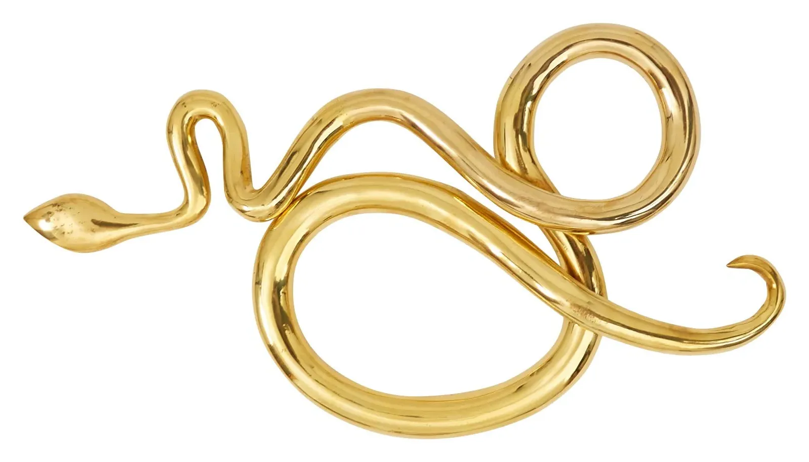 Snake Sculpture - Antiqued Brass image