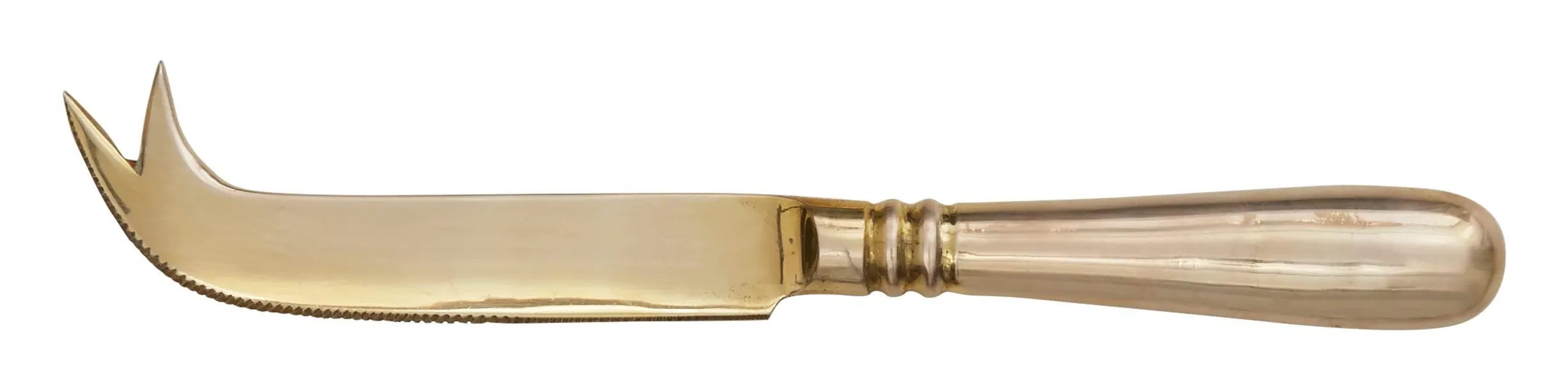 Spoke-Tipped Cheese Knife - Brass image