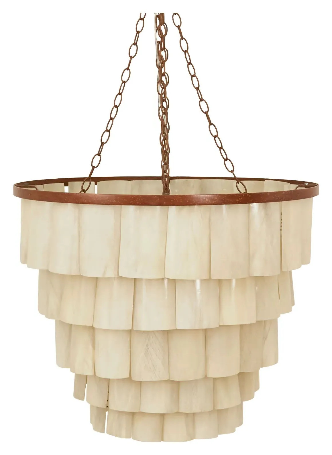 Sula Tiered Chandelier - Copper, Banana Bark image