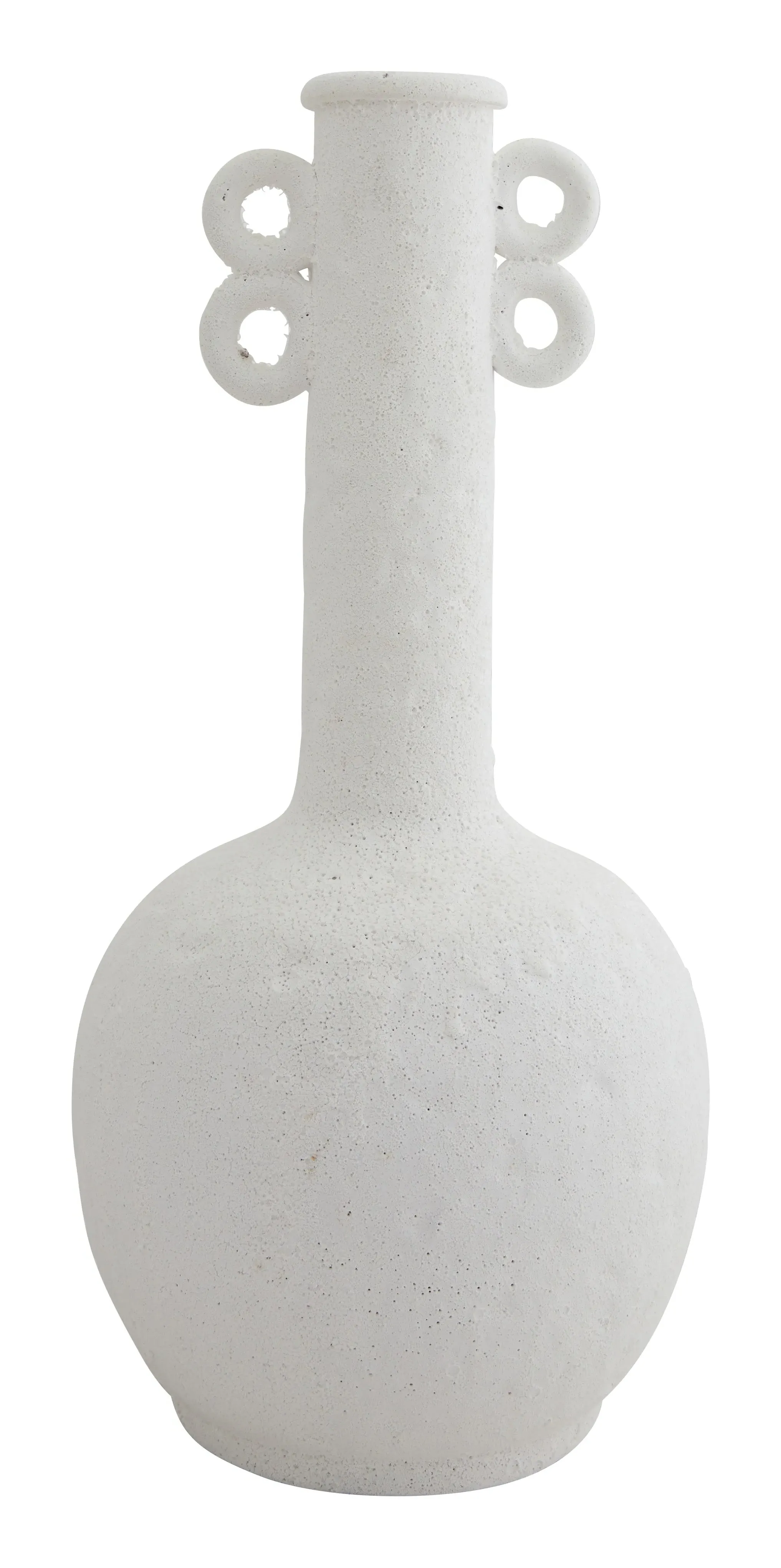 Sutton Ceramic Vase with Handles - White image