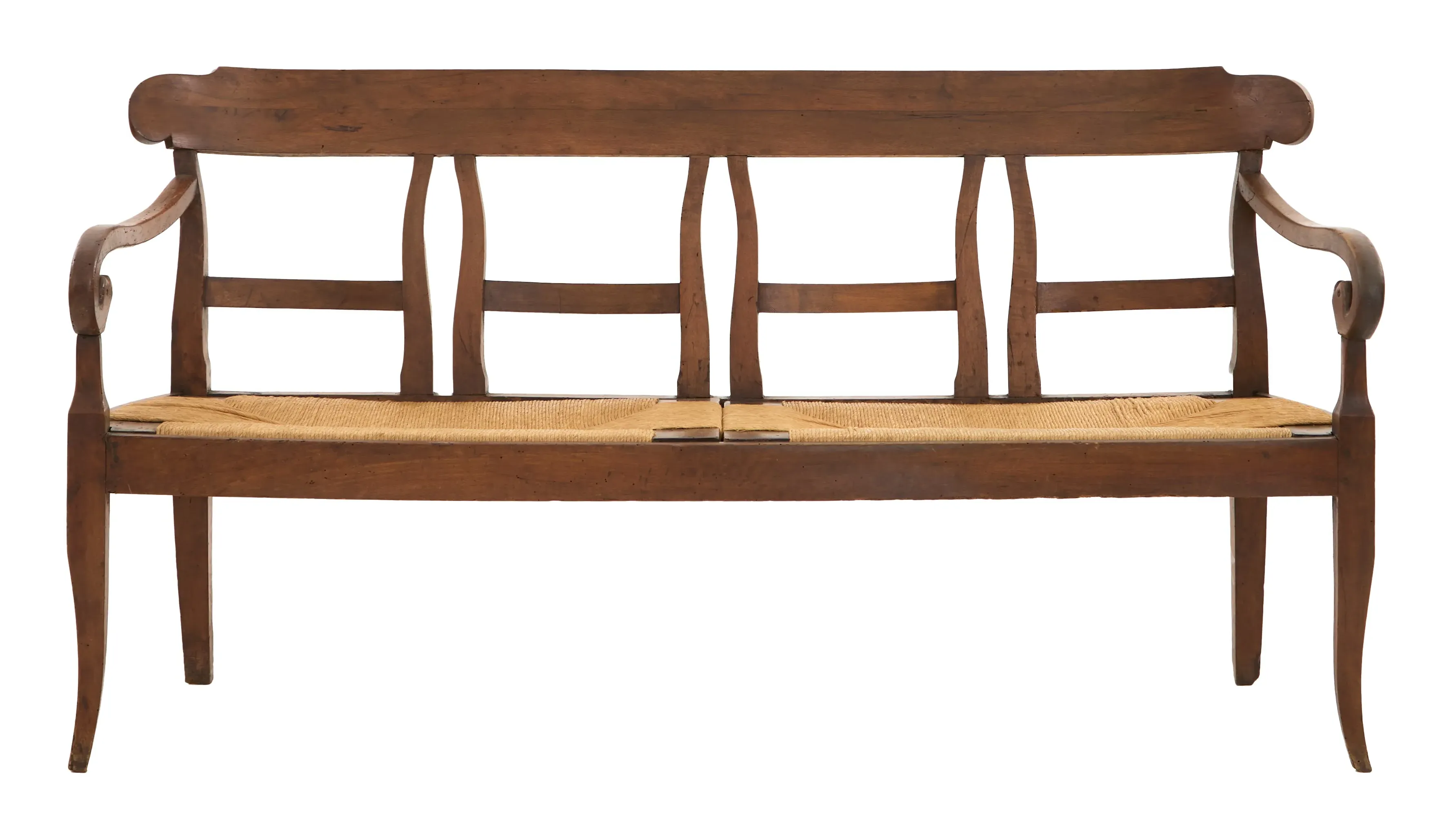 Swan Bench with Hand Carved Detail - Walnut image