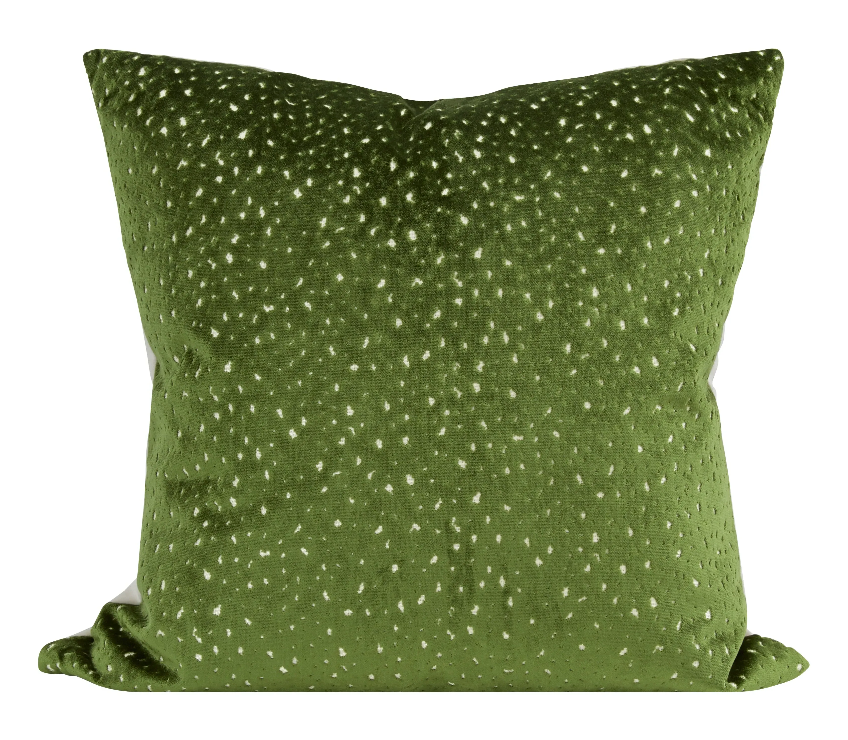 Teague Square Throw Pillow - Green, Velvet image