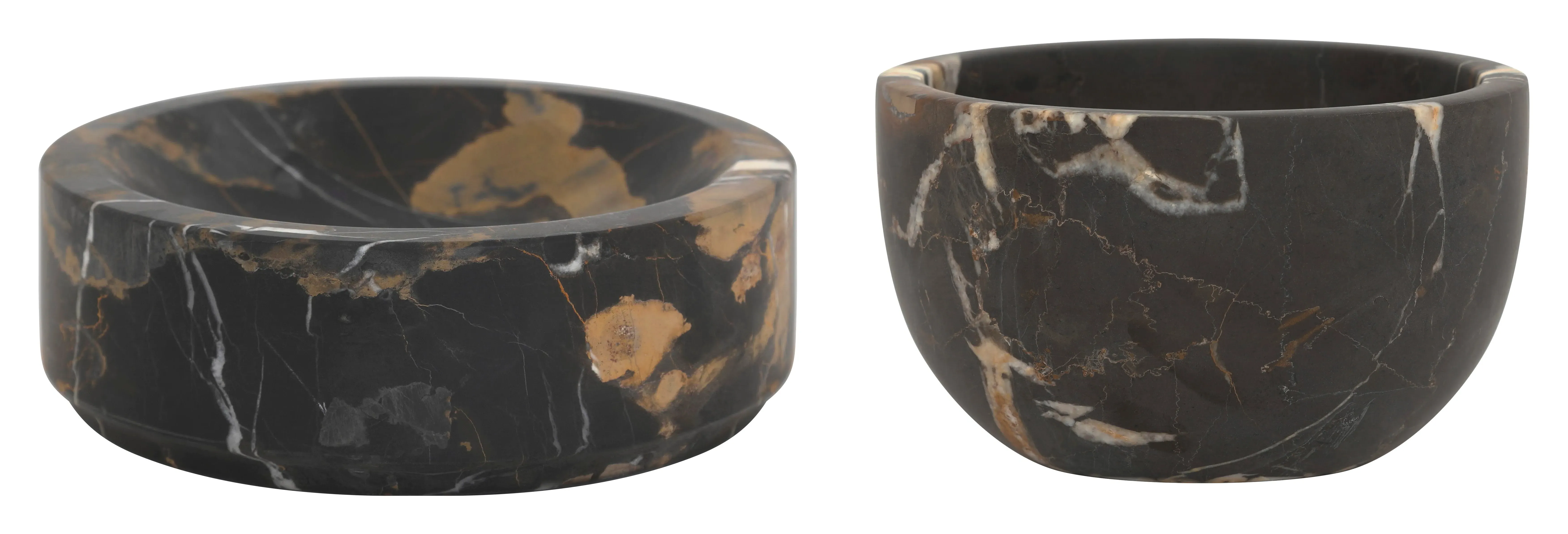 Troy Decorative Bowls - Black, Marble image