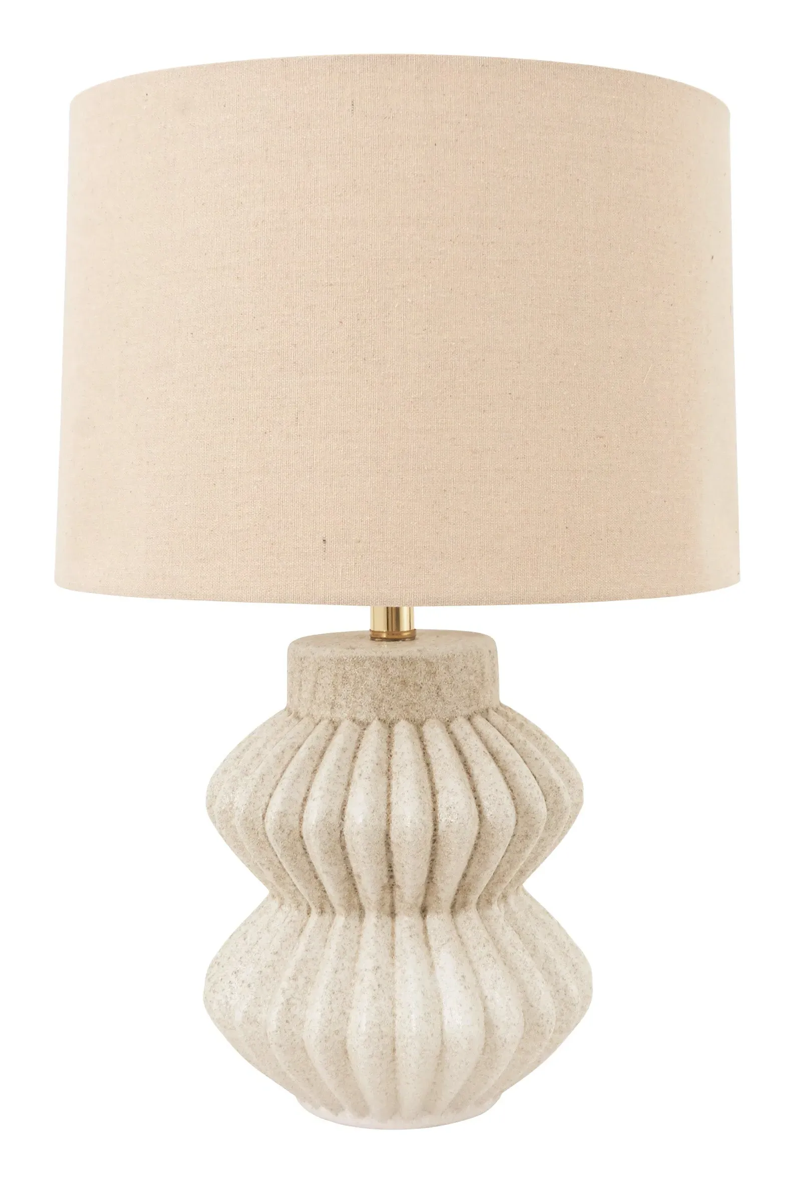 Truss Fluted Table Lamp - Cream, Terracotta image