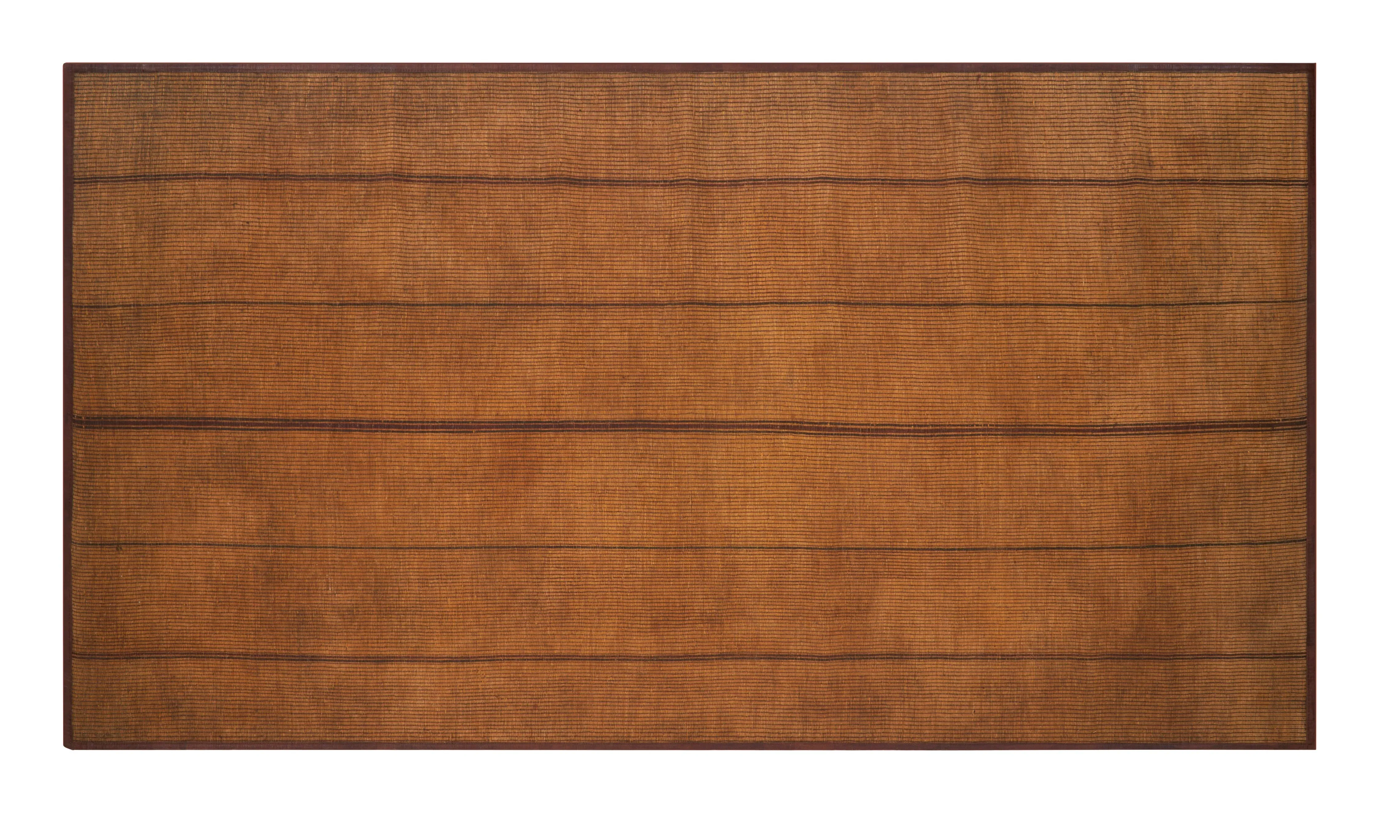 Tuareg Flatweave Mat - Palm Fiber, Goat Leather