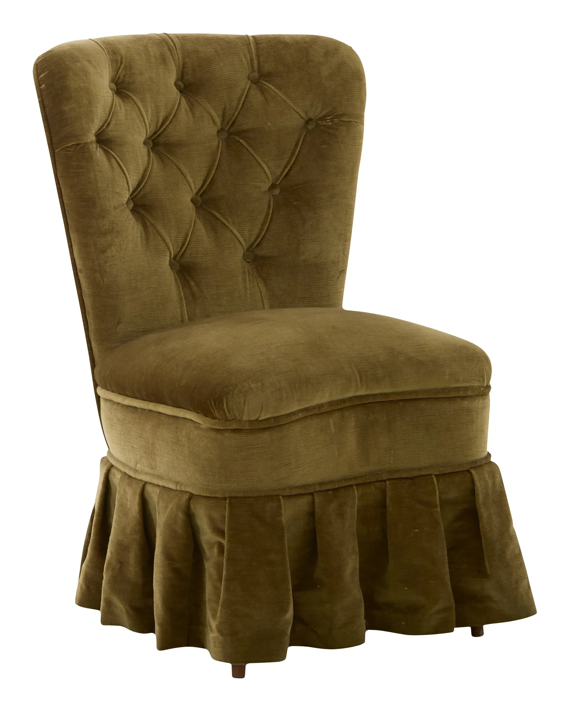 Velvet Slipper Chair - Green image