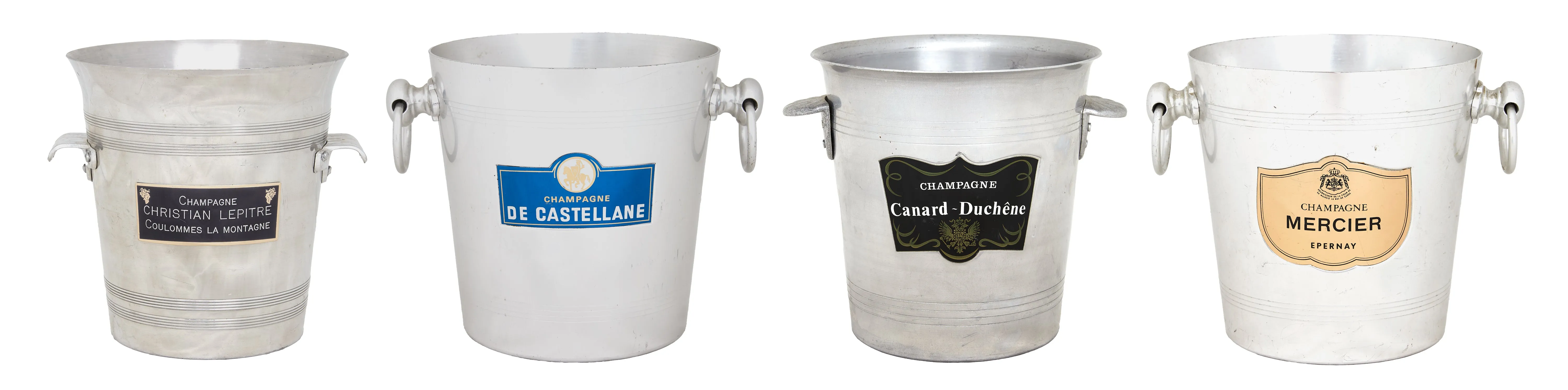 Vintage French Metal Ice Bucket - Patina image