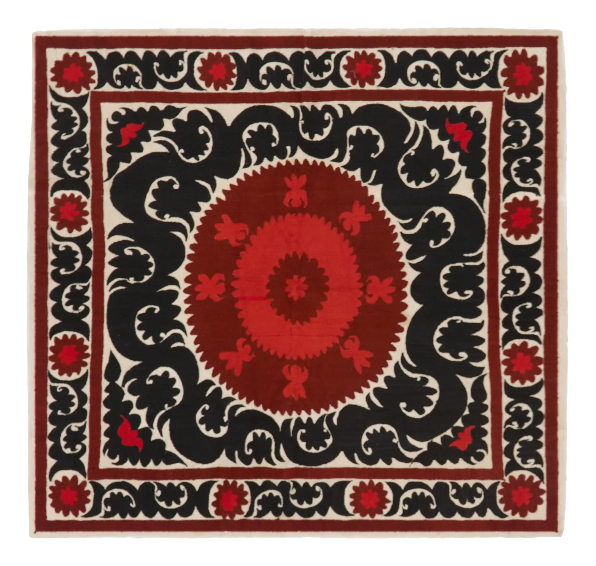 Vintage Suzani Textile - Cream, Cotton image