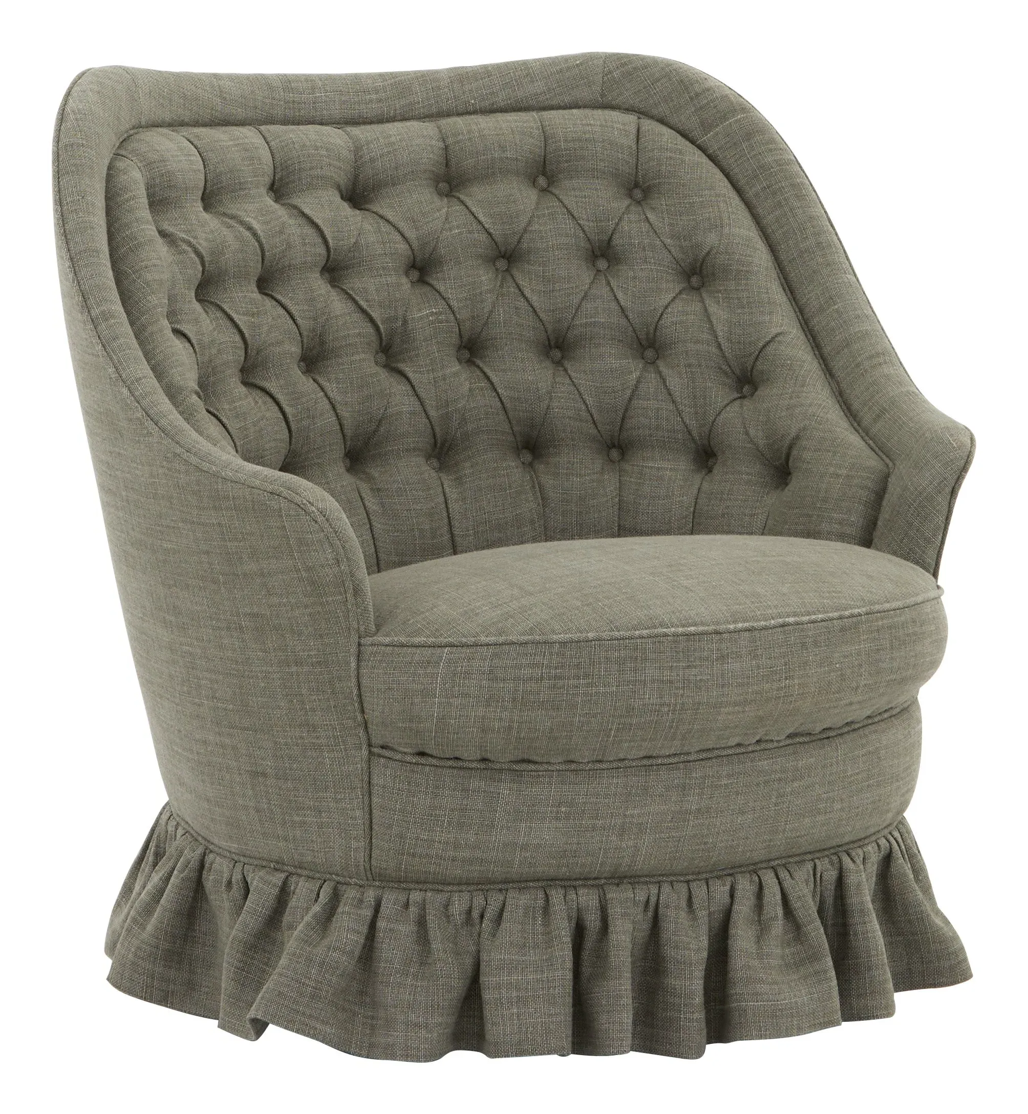 Vintage Tufted Chair - Eucalyptus, Linen image