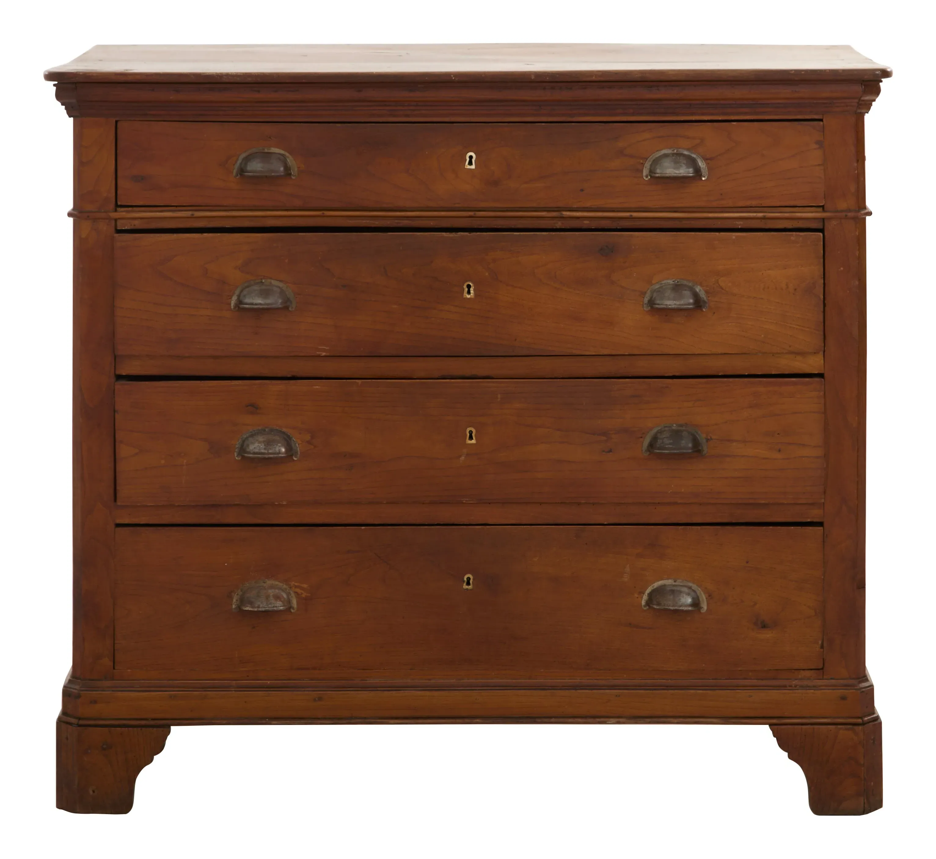 Vintage Wood Commode with Bone Inlay Detail image