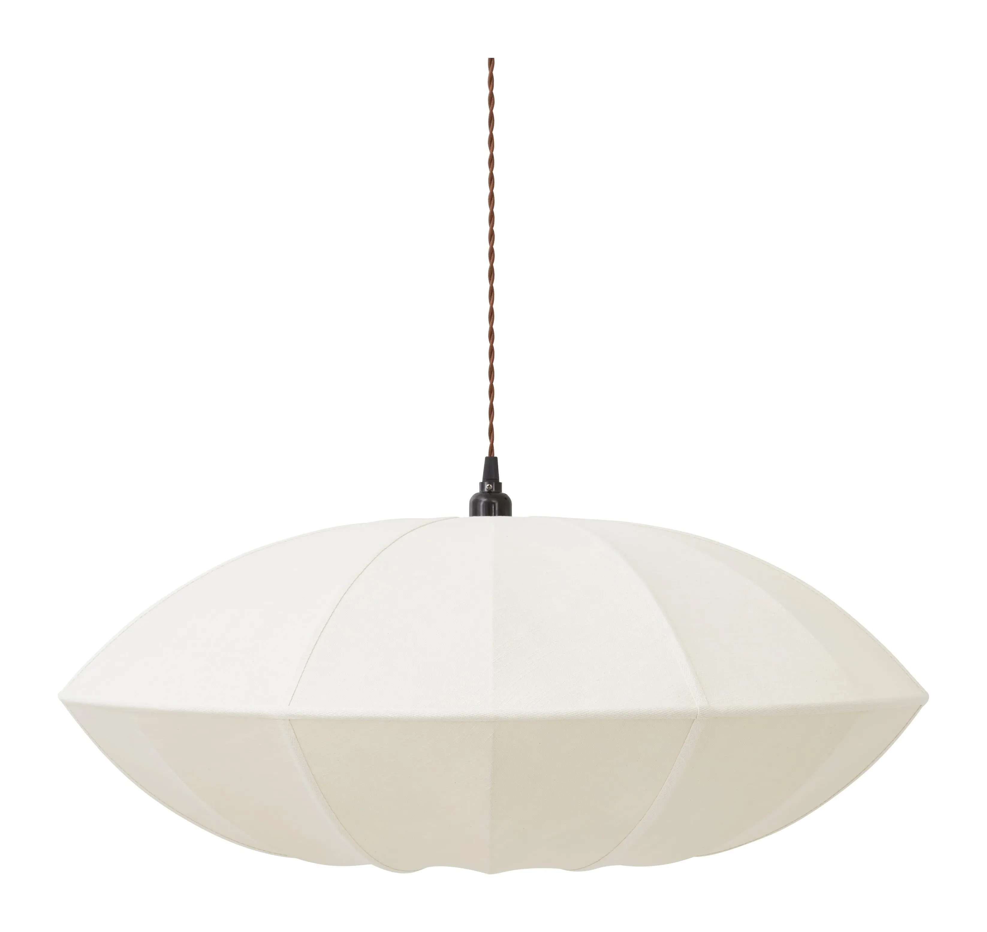 Vivi Saucer-Shaped Pendant Light - Raw Silk image