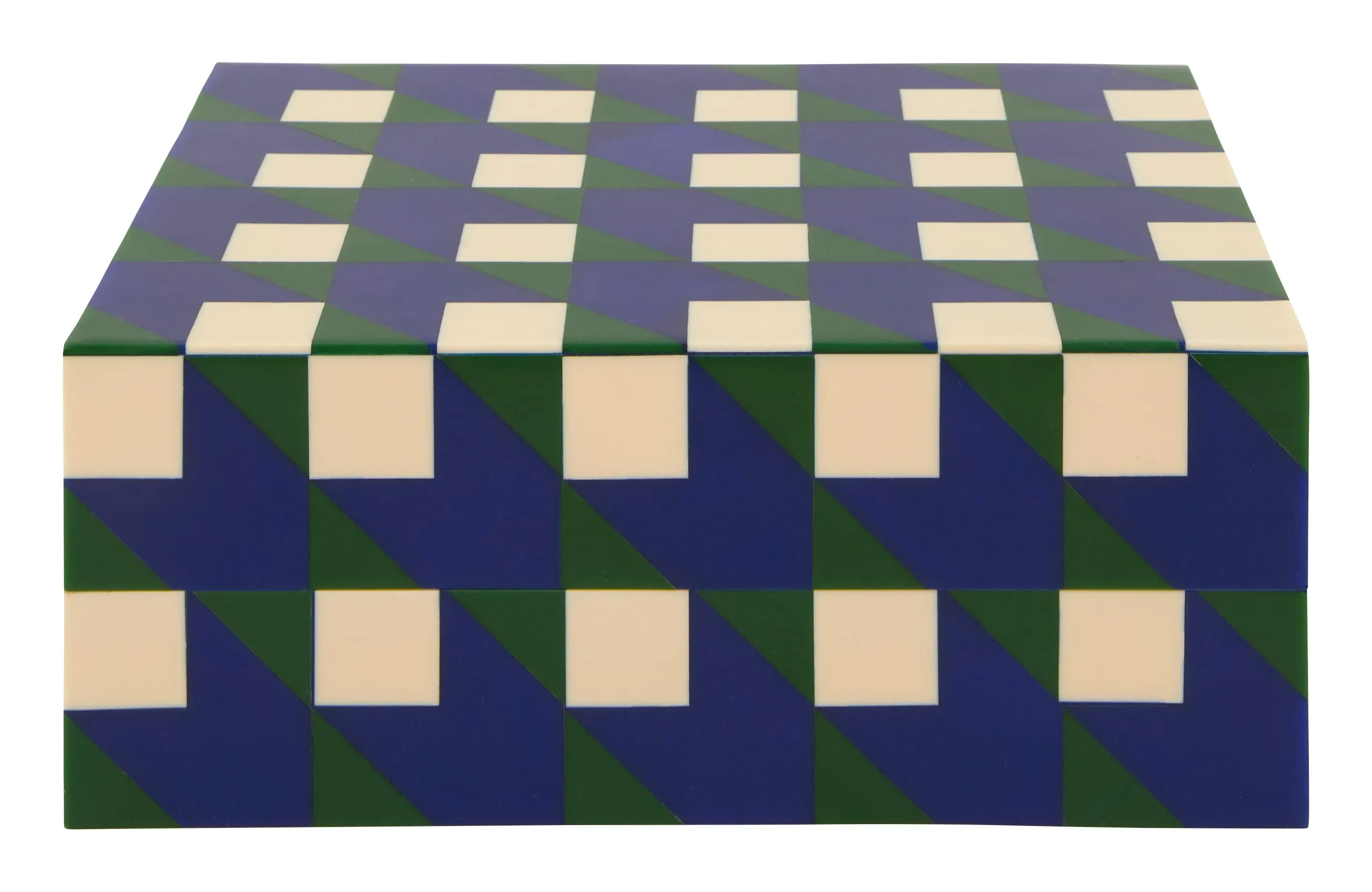 Waverley Storage Box - Blue Green White, Wood image