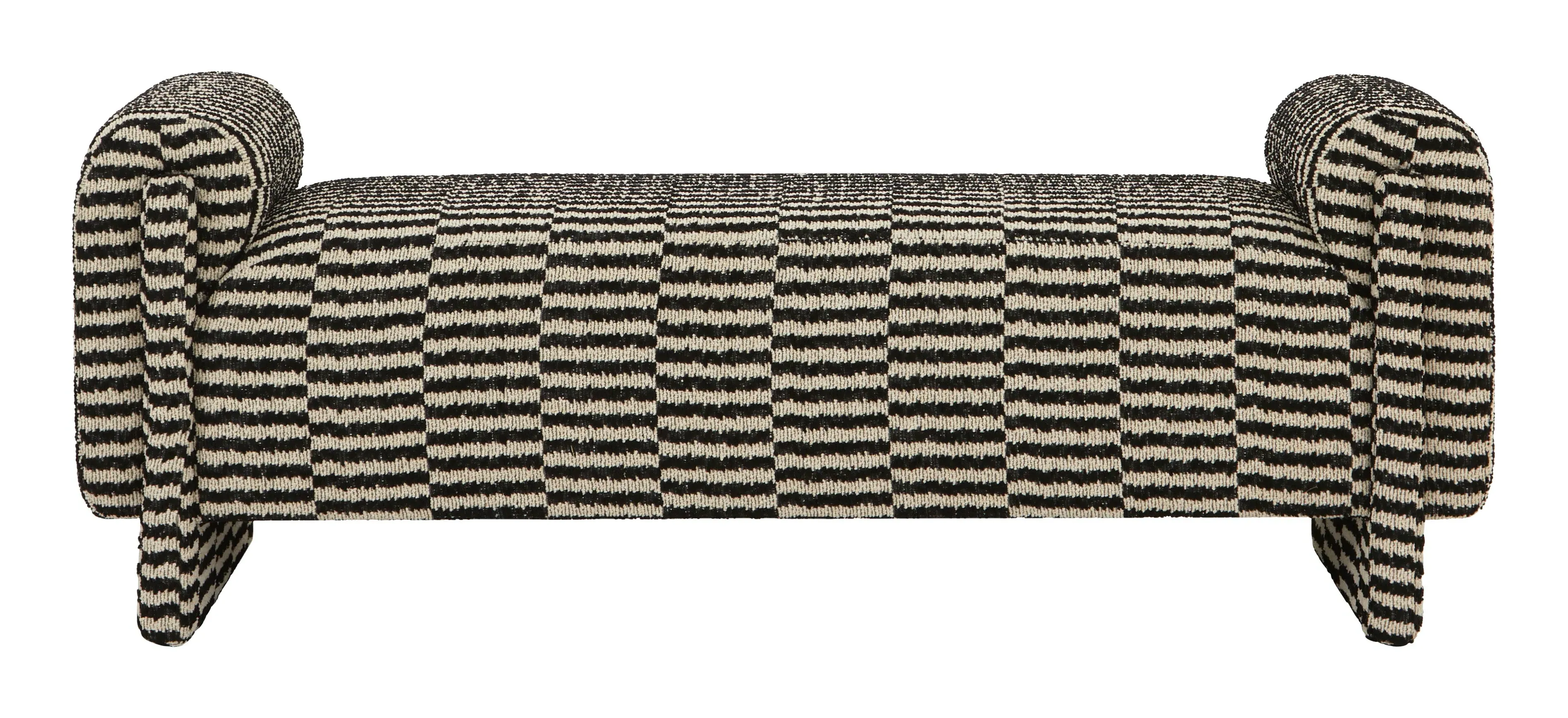 Winnipeg Bench with Armrests - Black and Cream image