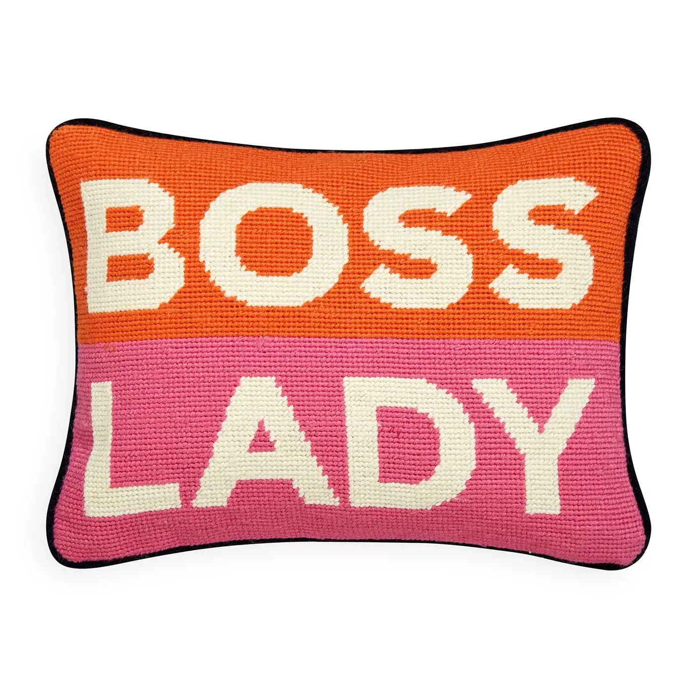 boss-lady-needlepoint-cushion image