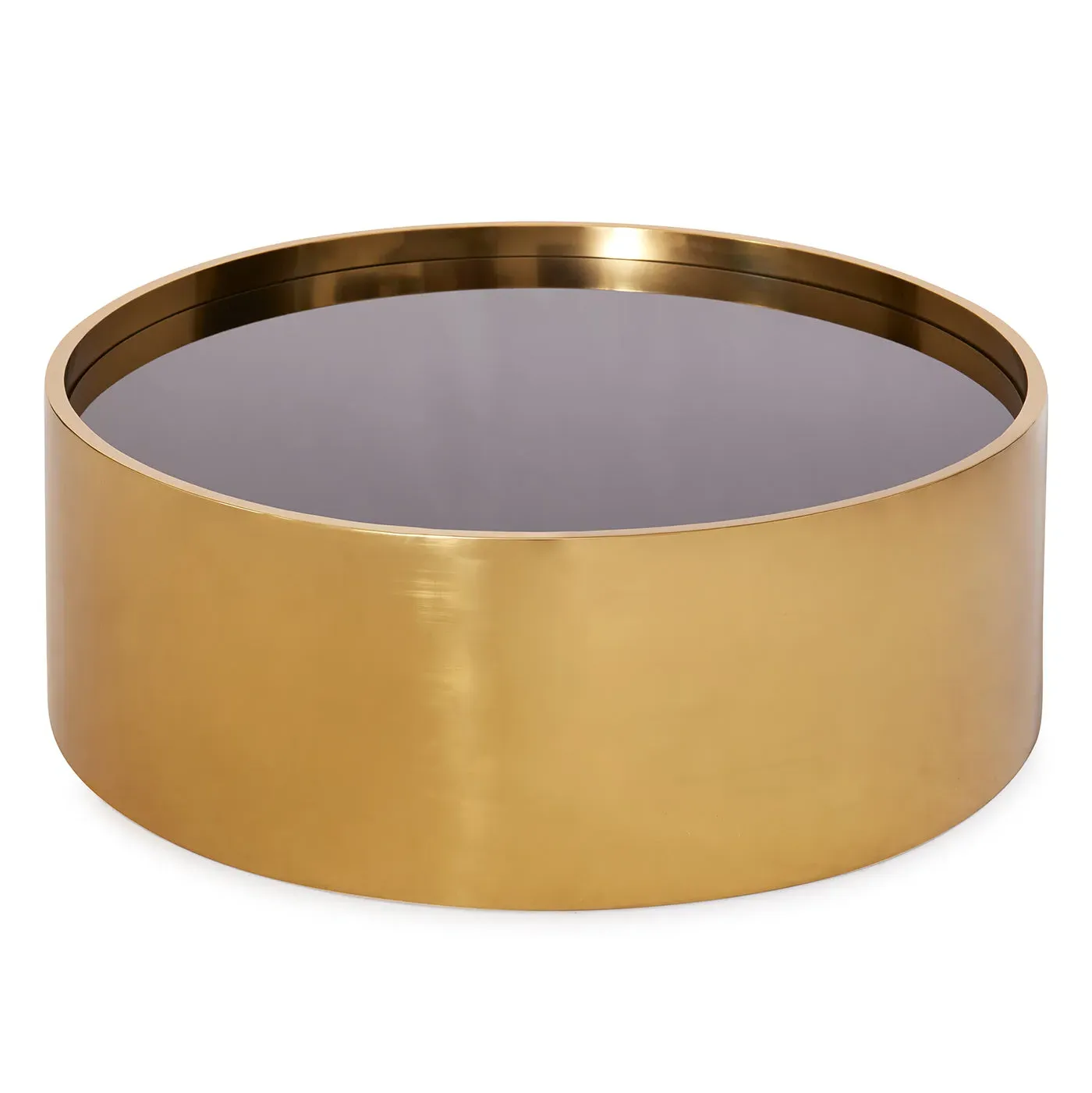 Alphaville Cocktail Table - Polished Stainless Steel, Smoked Mirror by Jonathan Adler