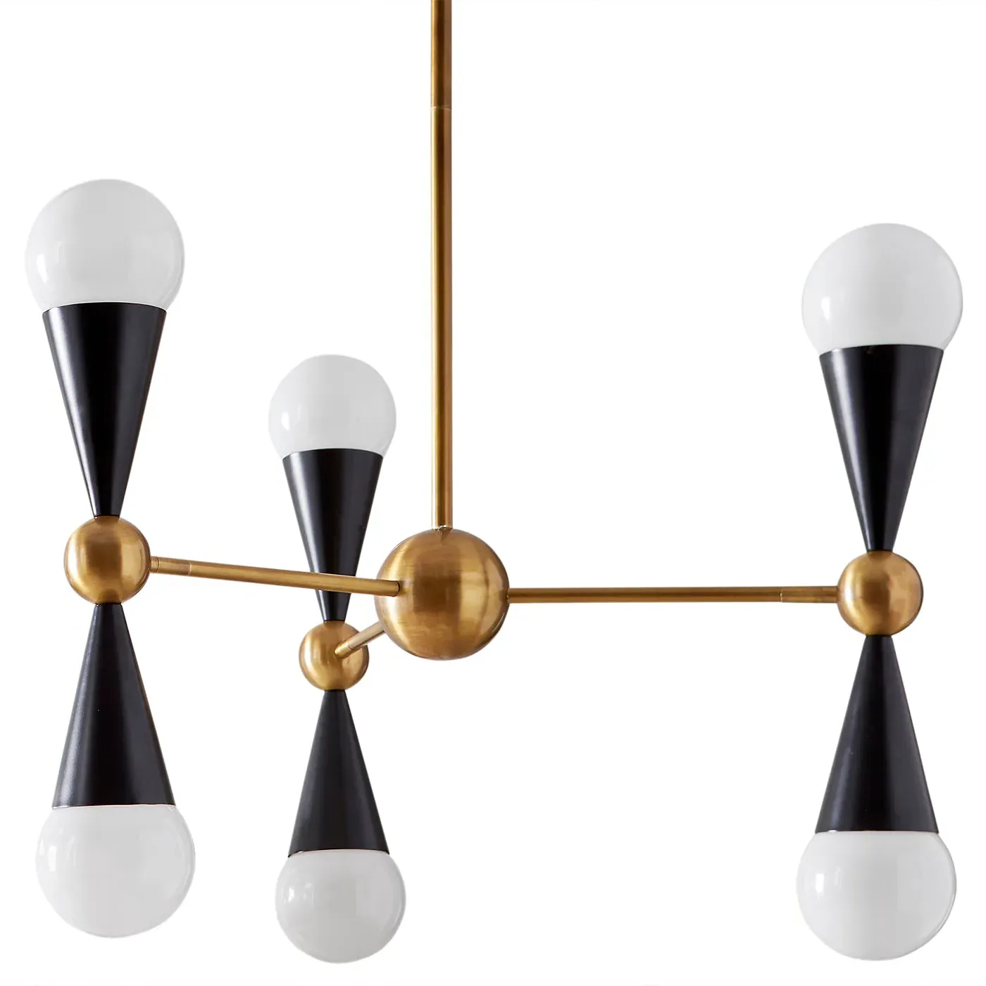 Caracas 6-Light Chandelier - Antiqued Brass by Jonathan Adler
