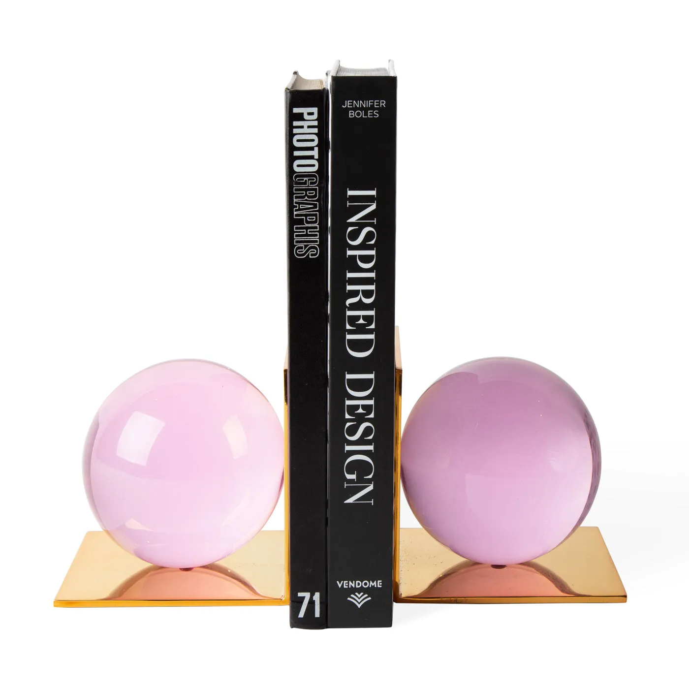 Globo Bookends - Brass, Acrylic product