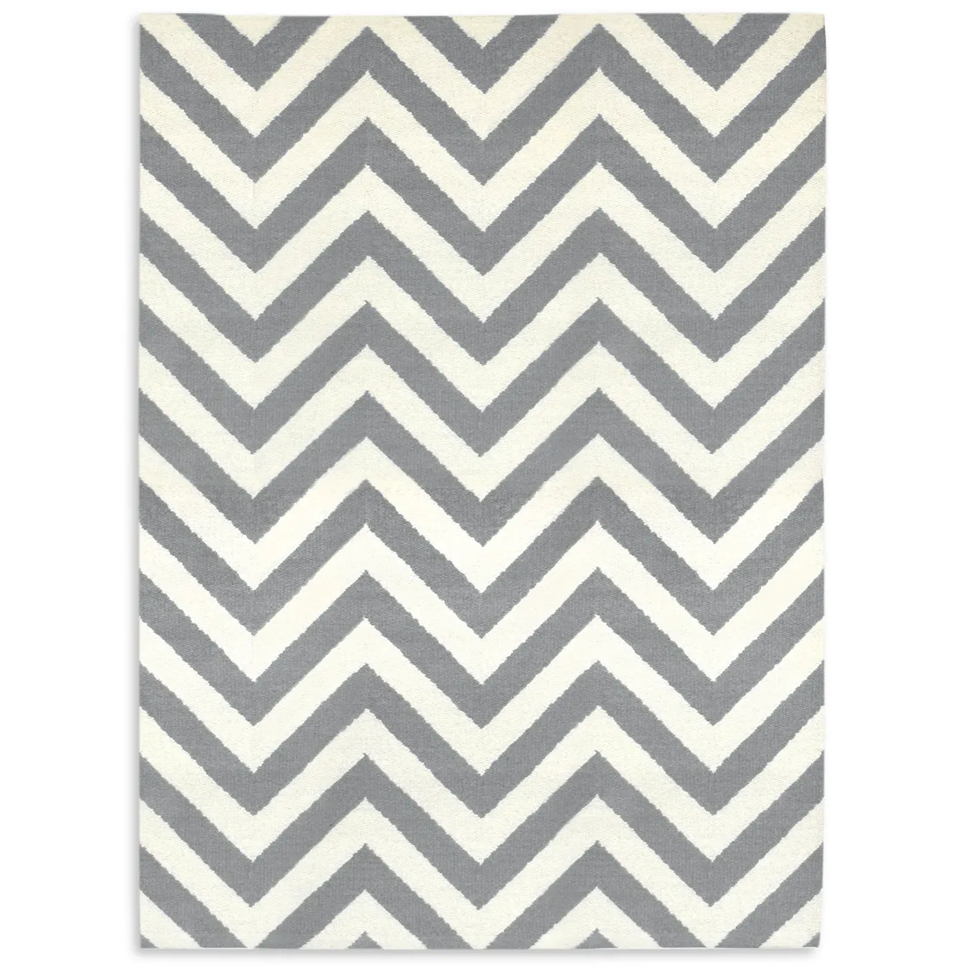 Herringbone Flatweave Rug - Navy, Wool product