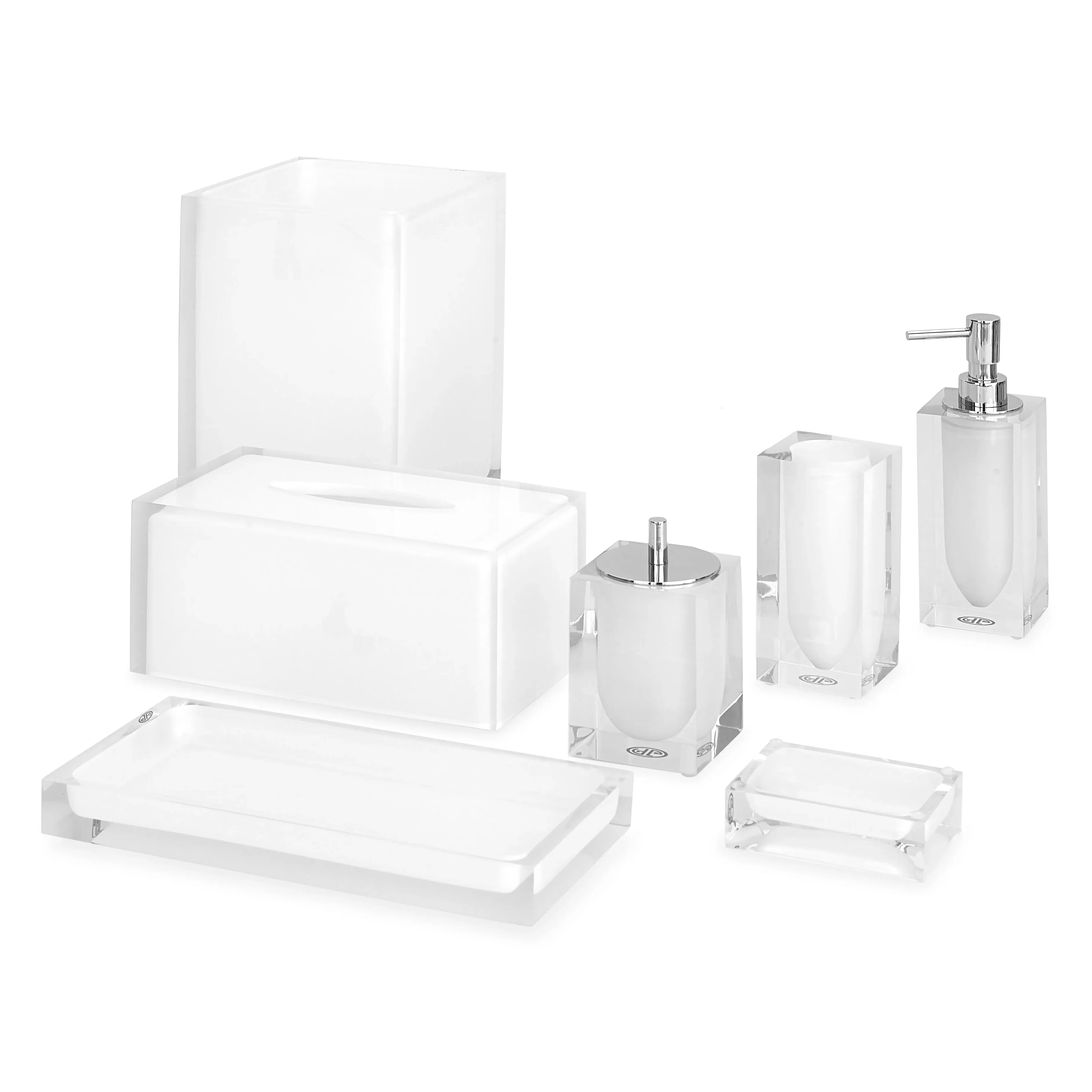 Hollywood Bath Set 2 - White, Acrylic by Jonathan Adler