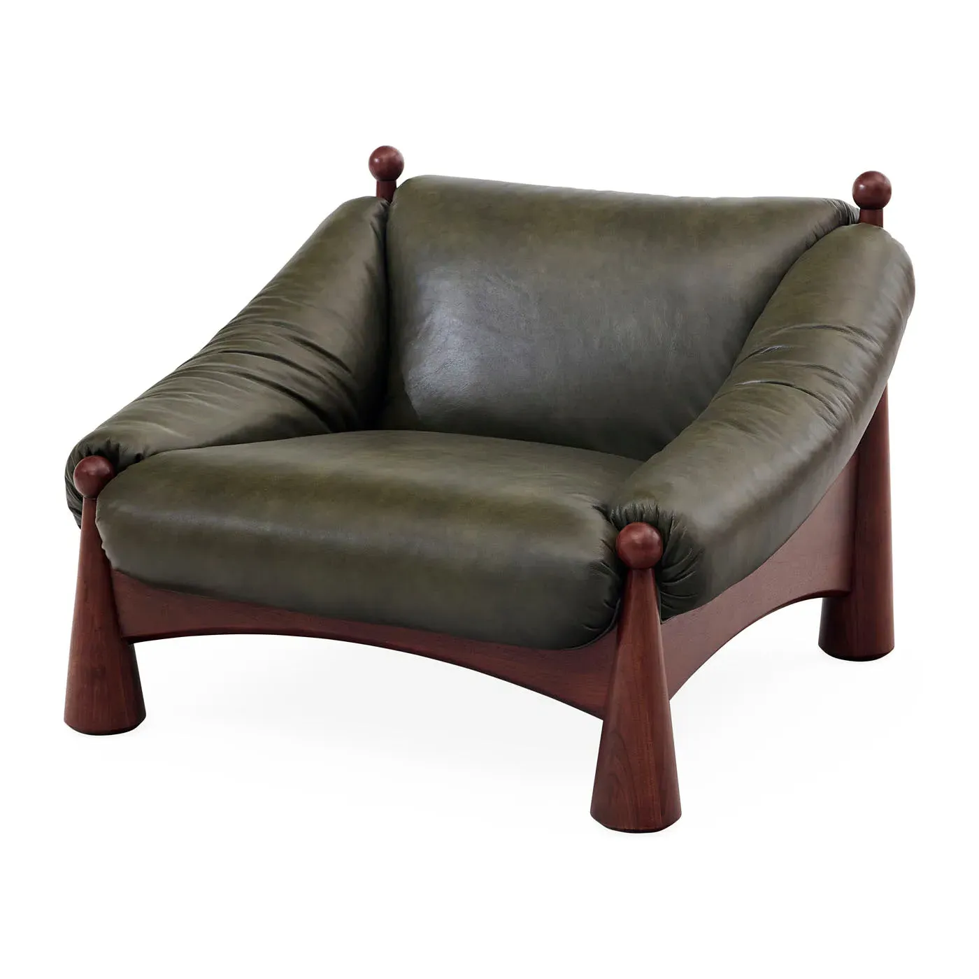 Ipanema Lounge Chair - Olive, Leather product